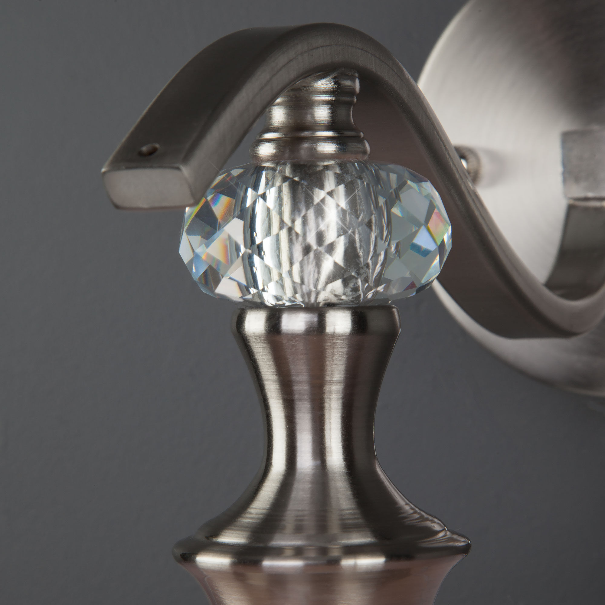 Настенный светильник с тканевым абажуром Eurosvet Ofelia 60070/1 сатин-никель. Фото 4