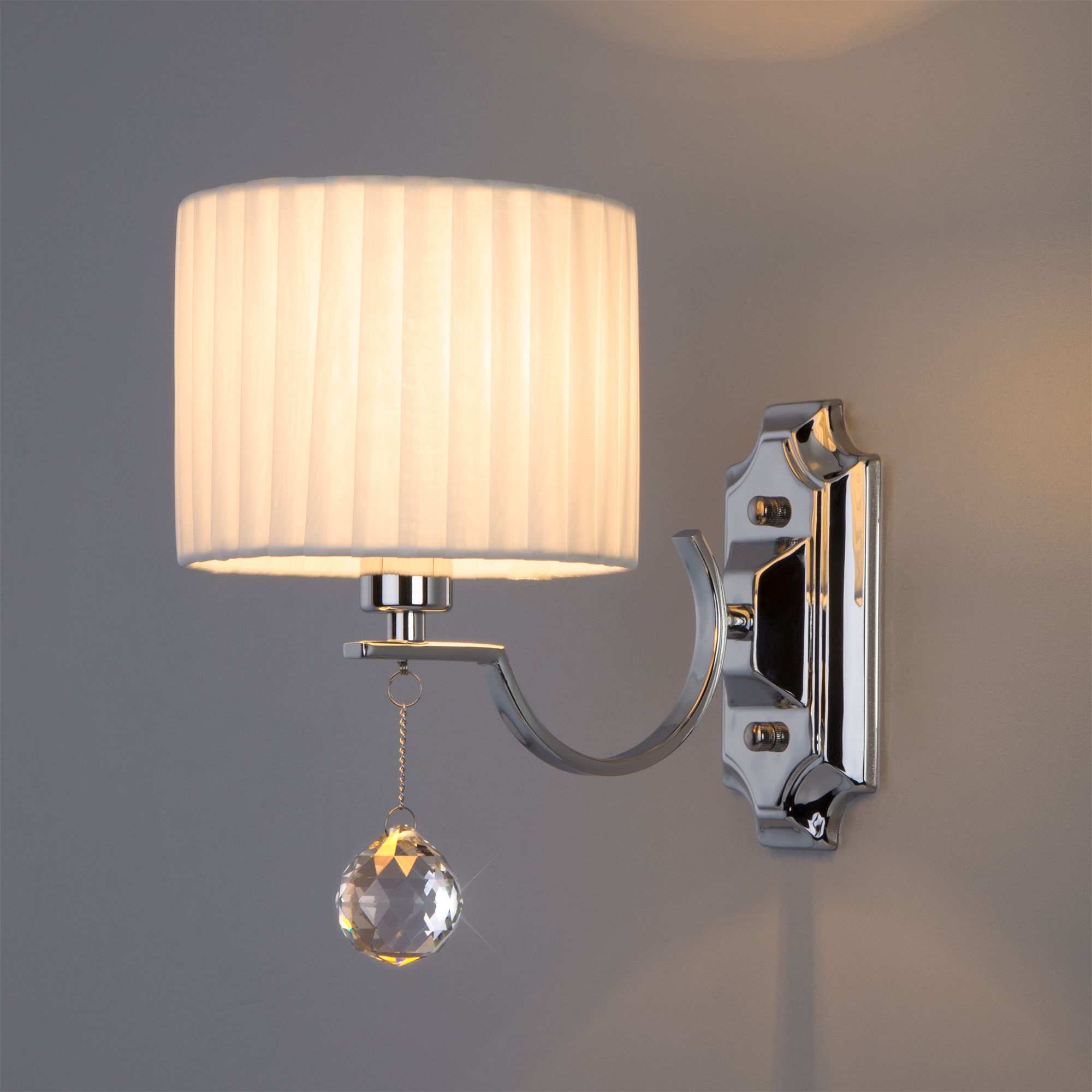 Настенный светильник с тканевым абажуром Eurosvet Napoli 60095/1 хром. Фото 3