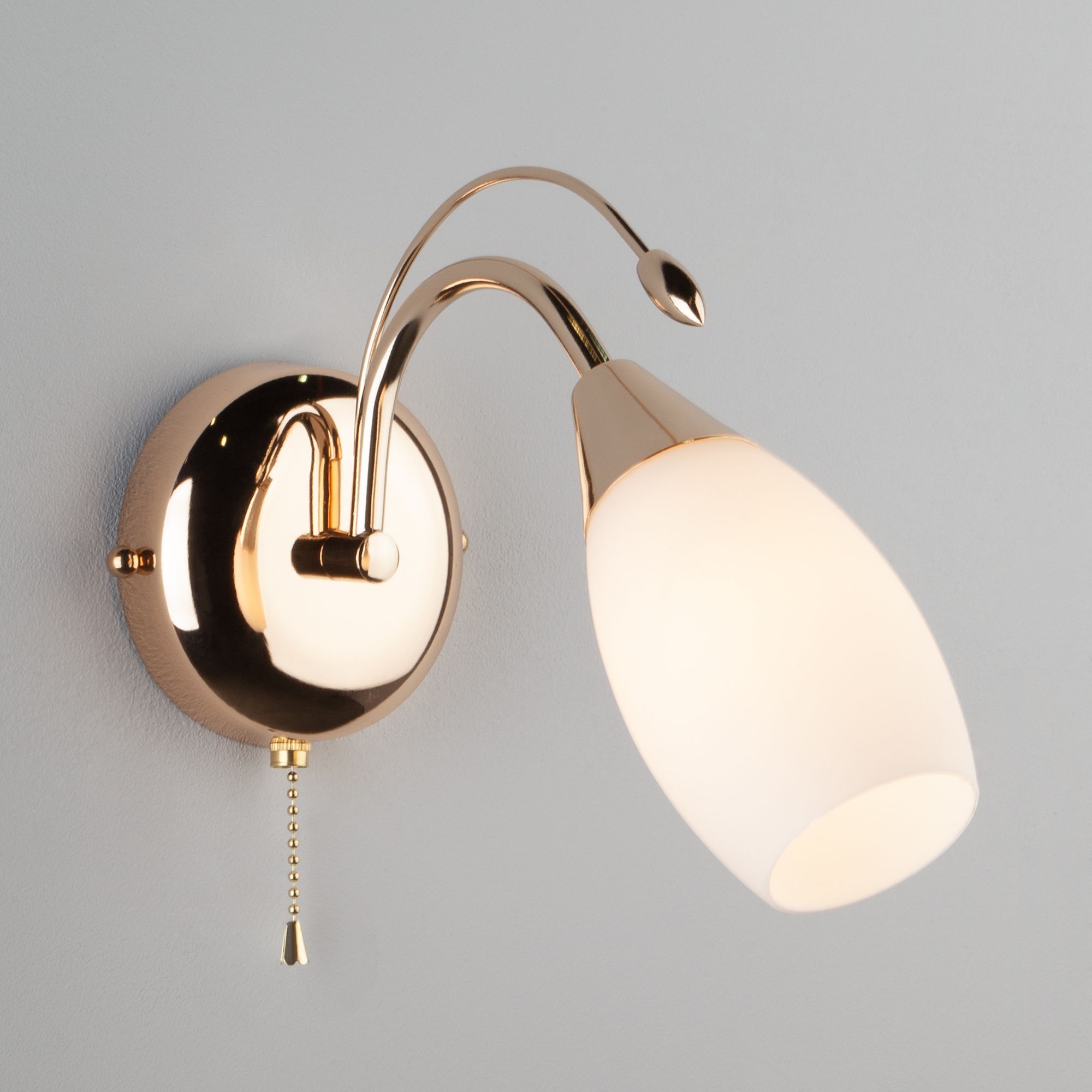Настенный светильник со стеклянным плафоном Eurosvet Ginevra 22080/1 золото. Фото 1