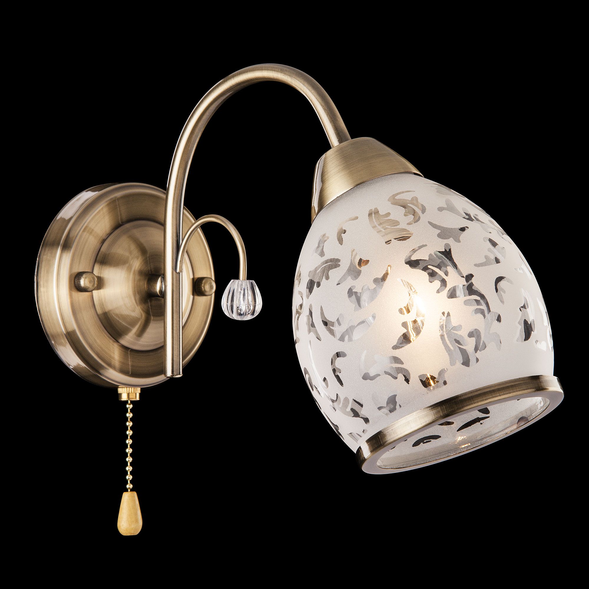 Настенный светильник со стеклянным плафоном Eurosvet Gabriella 30026/1 античная бронза. Фото 3
