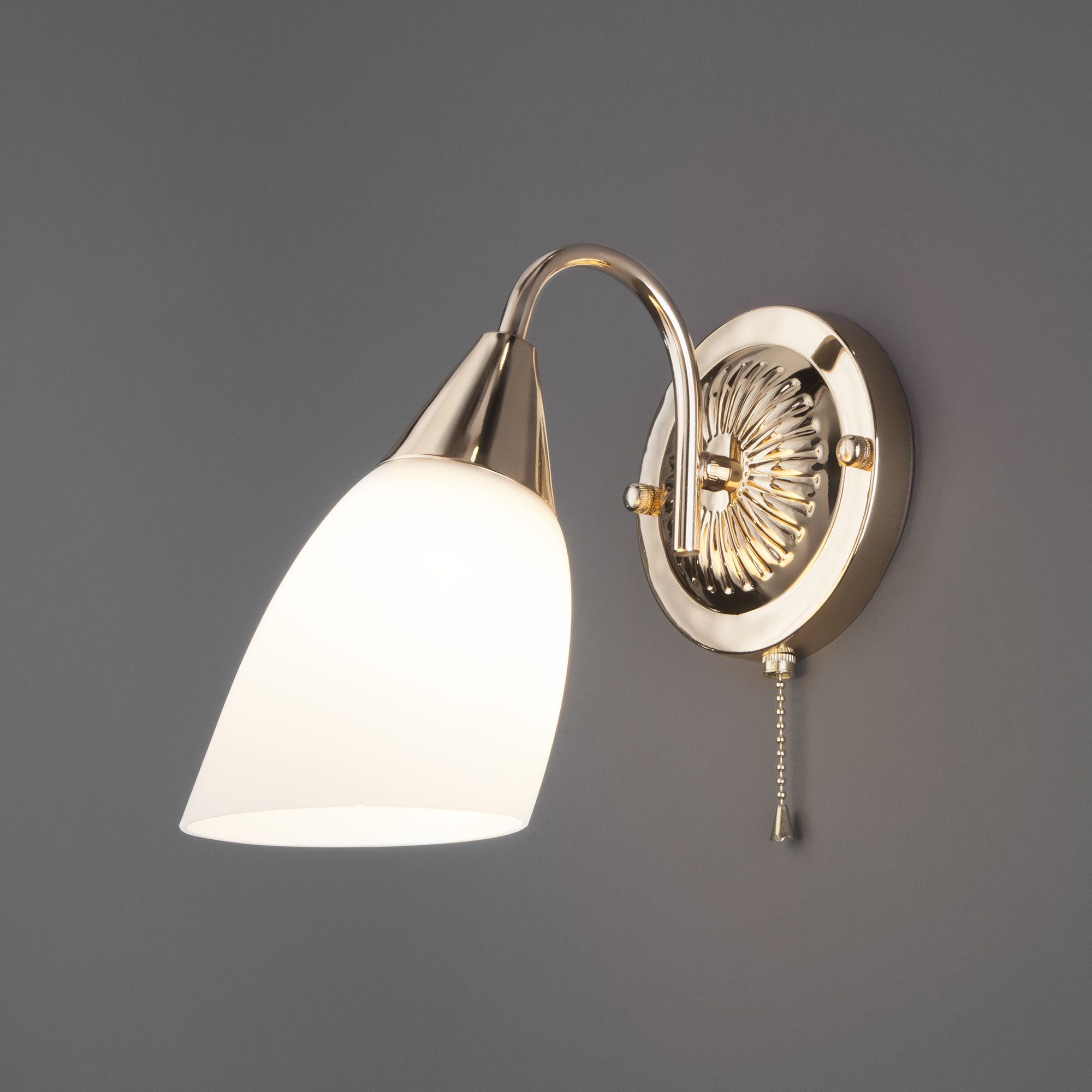 Настенный светильник со стеклянным плафоном Eurosvet Ellene 30149/1 золото. Фото 3