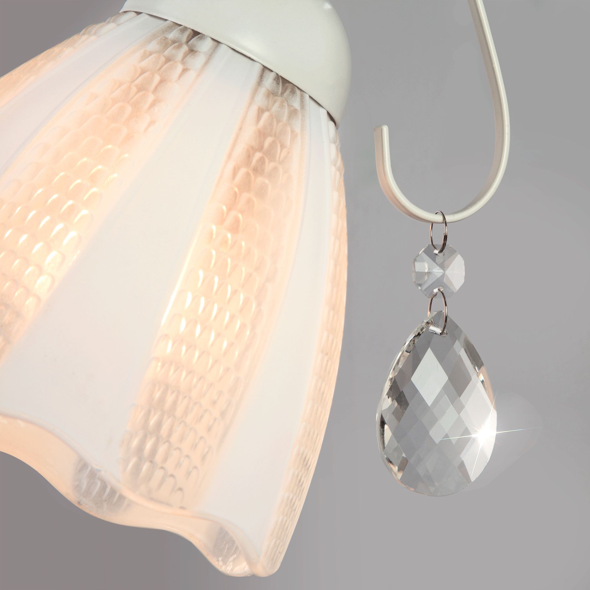 Настенный светильник со стеклянным плафоном Eurosvet Floranse 30155/1 белый. Фото 3