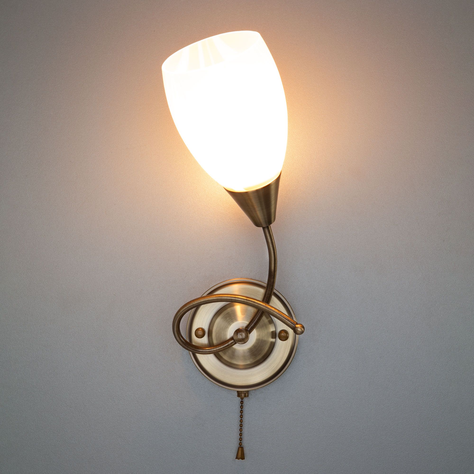 Настенный светильник со стеклянным плафоном Eurosvet Virginia 30275/1 античная бронза. Фото 2