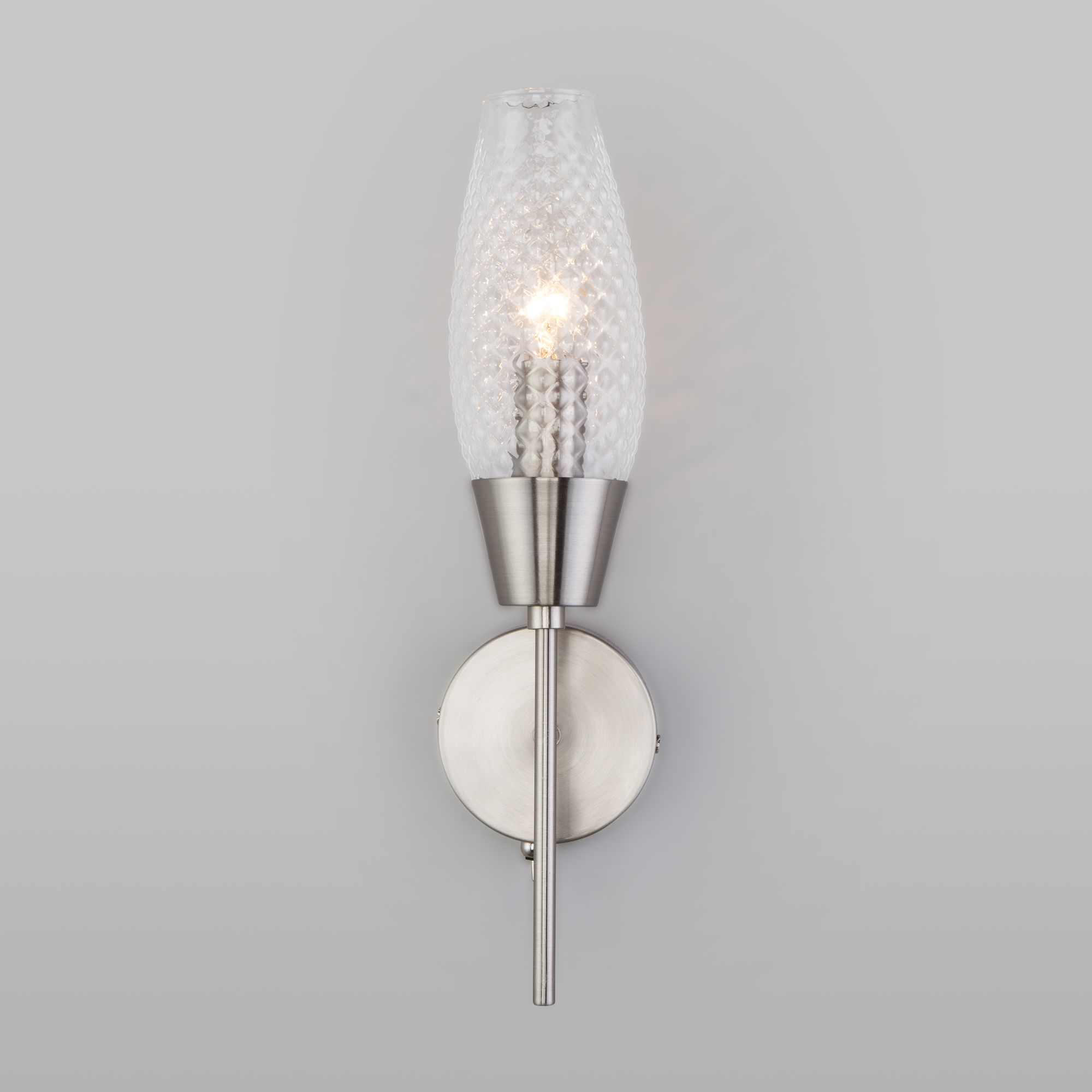 Настенный светильник со стеклянным плафоном Eurosvet Thalia 60140/1 сатин-никель. Фото 2