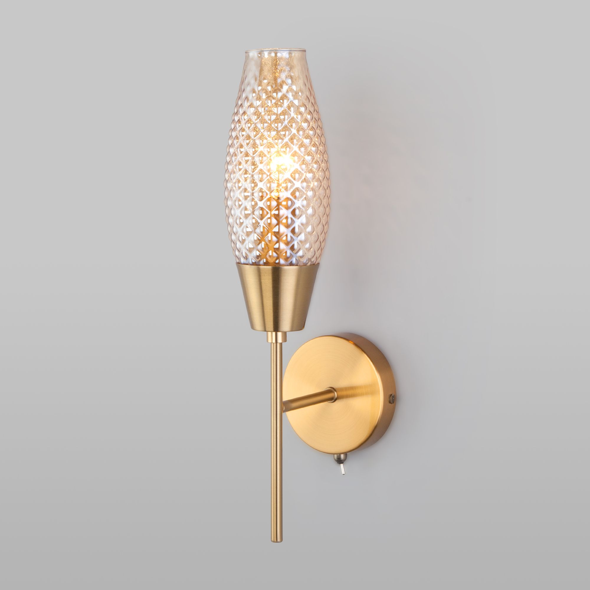 Настенный светильник со стеклянным плафоном Eurosvet Thalia 60140/1 золото. Фото 1