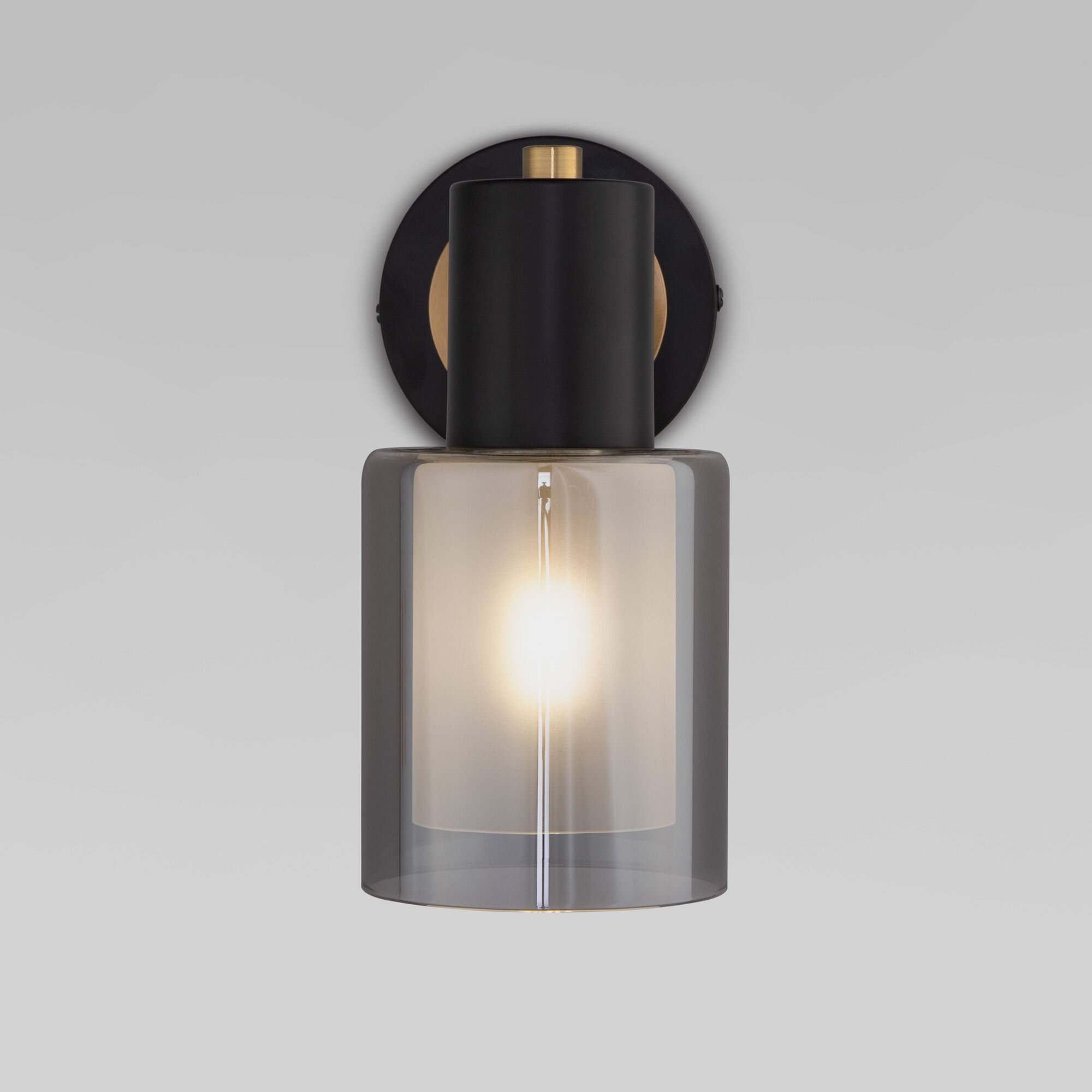 Настенный светильник со стеклянным плафоном Eurosvet Notion 70219/1 черный/античная бронза. Фото 3