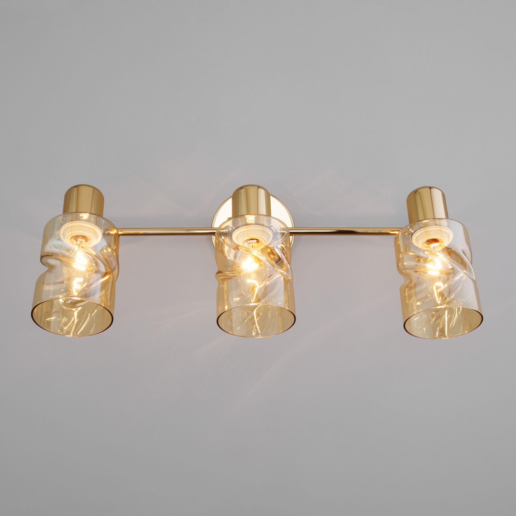 Настенный светильник со стеклянными плафонами 20120/3 золото