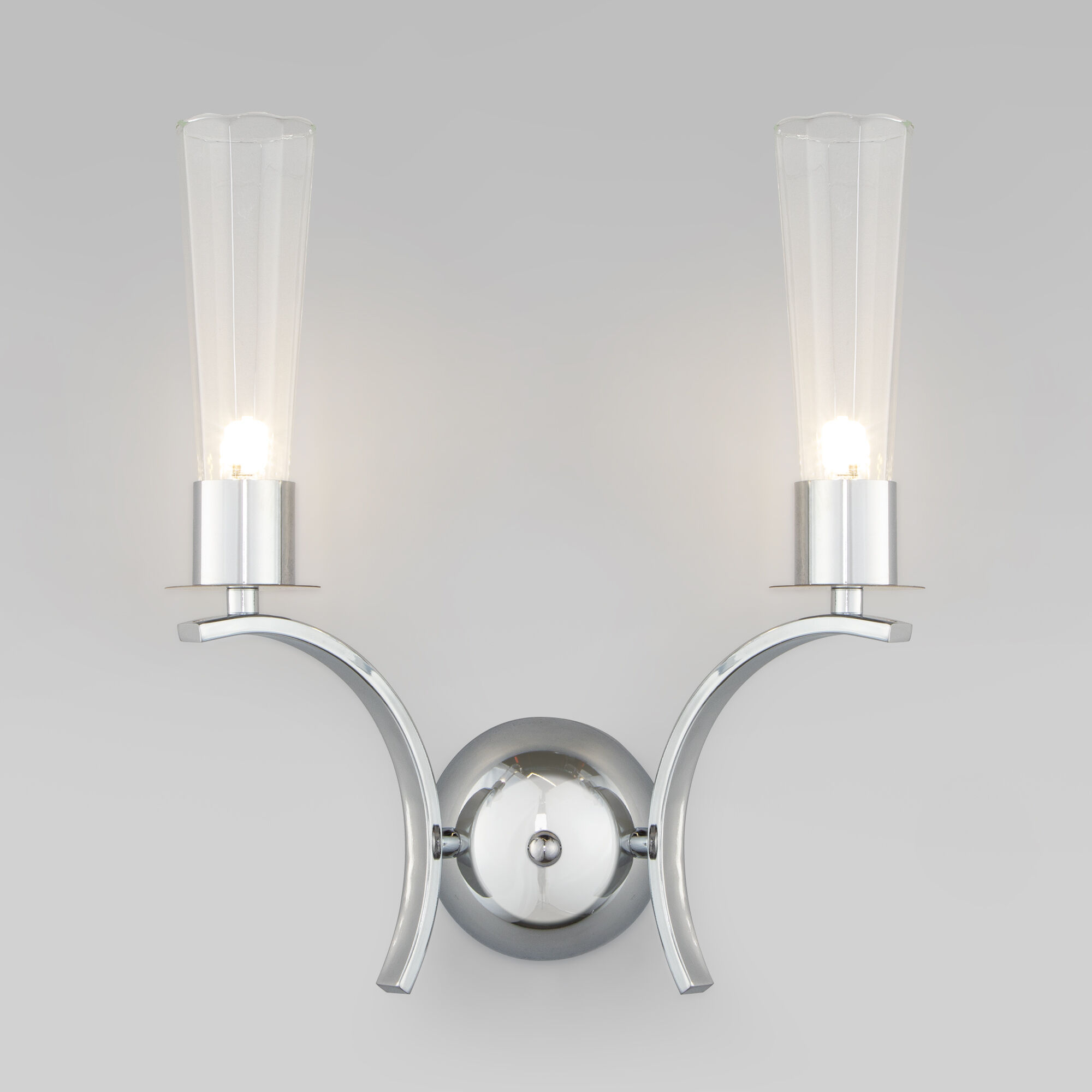 Настенный светильник со стеклянными плафонами Eurosvet Rosher 60141/2. Фото 3