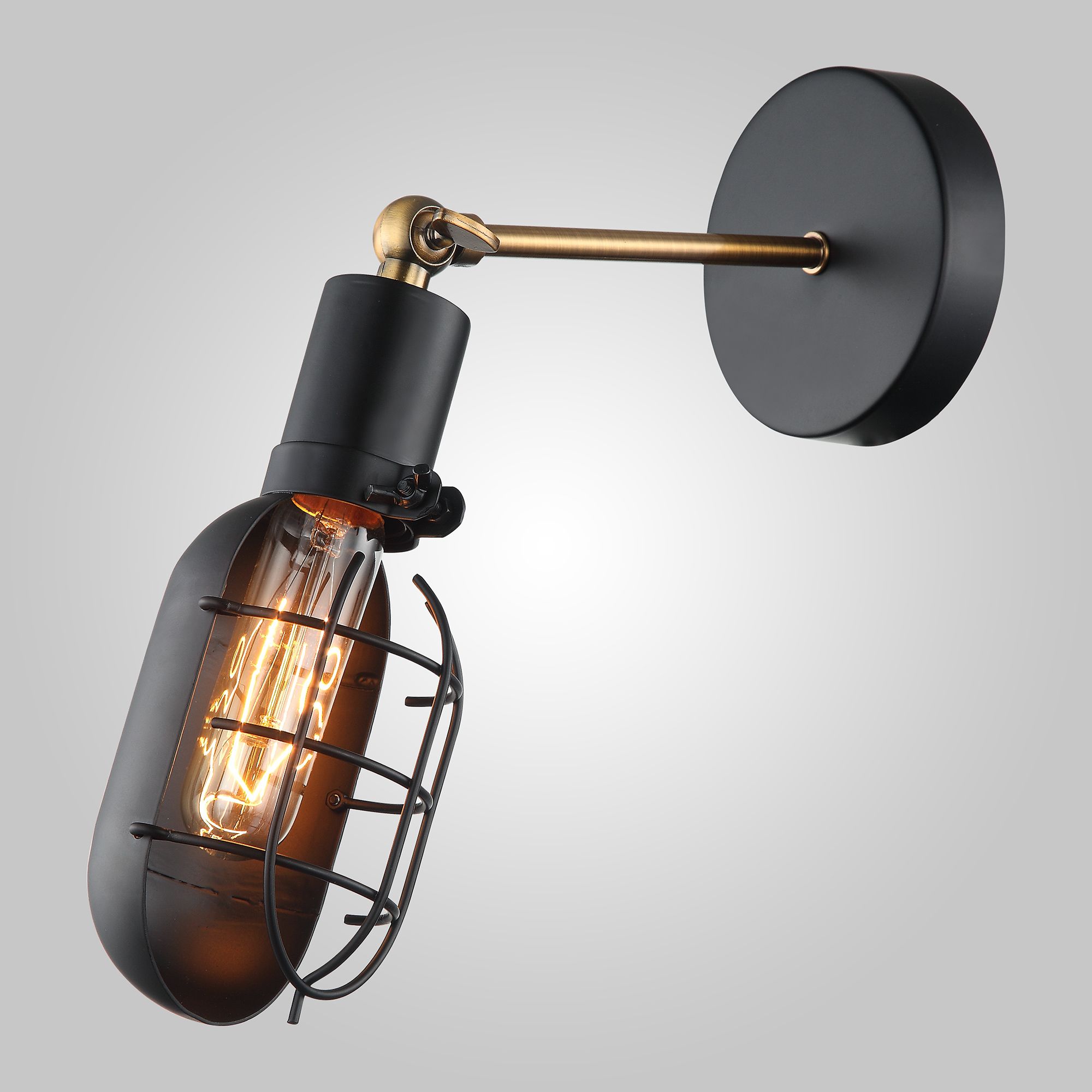 Настенный светильник в стиле лофт Eurosvet Bittle 50057/1 черный. Фото 1