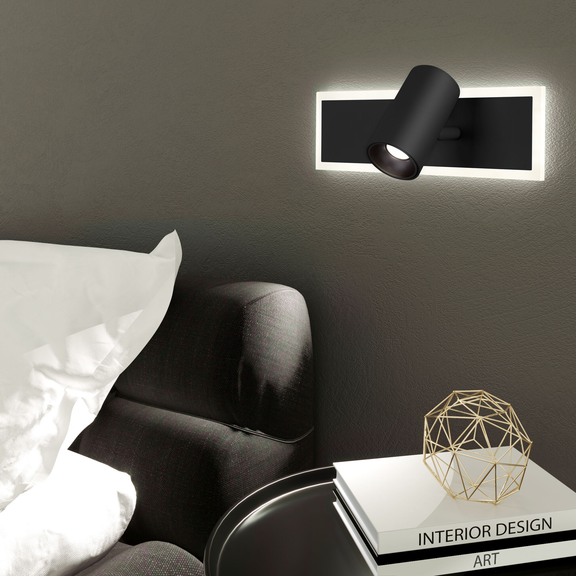 Настенный светодиодный светильник с USB и Type-C Eurosvet Binar 20127/1 LED черный. Фото 5