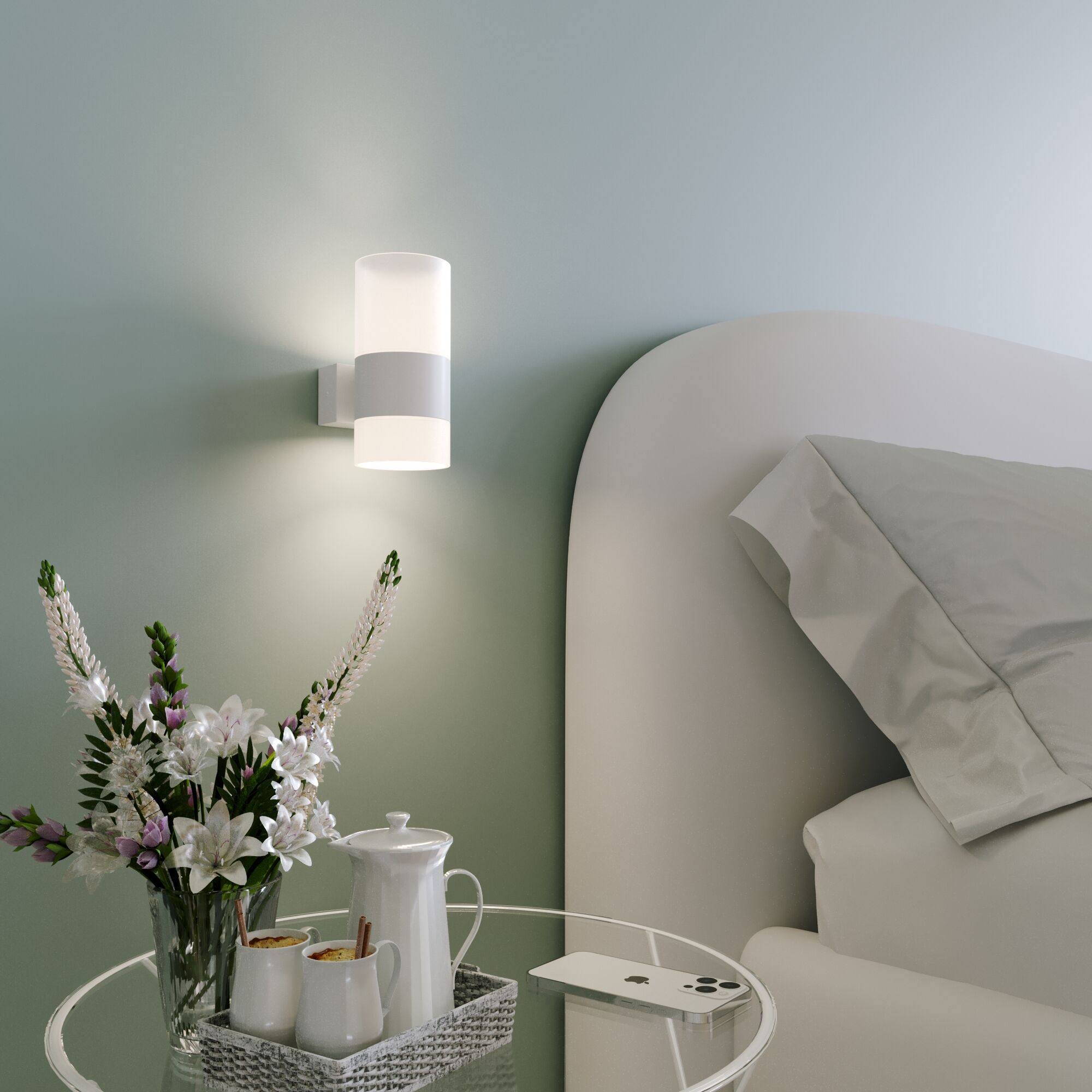 Настенный светодиодный светильник со стеклянным плафоном Eurosvet Watford 40021/1 LED белый/матовый. Фото 4