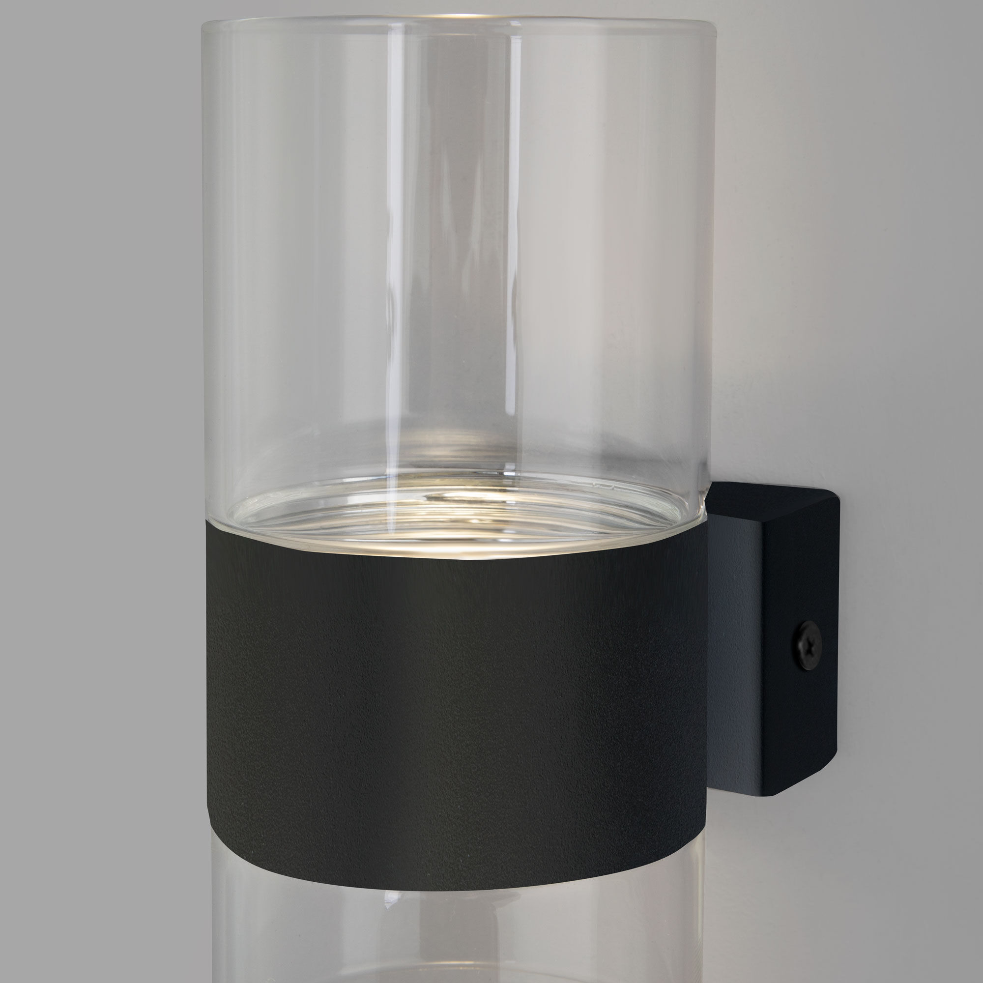 Настенный светодиодный светильник со стеклянным плафоном Eurosvet Watford 40021/1 LED чёрный/прозрачный. Фото 2