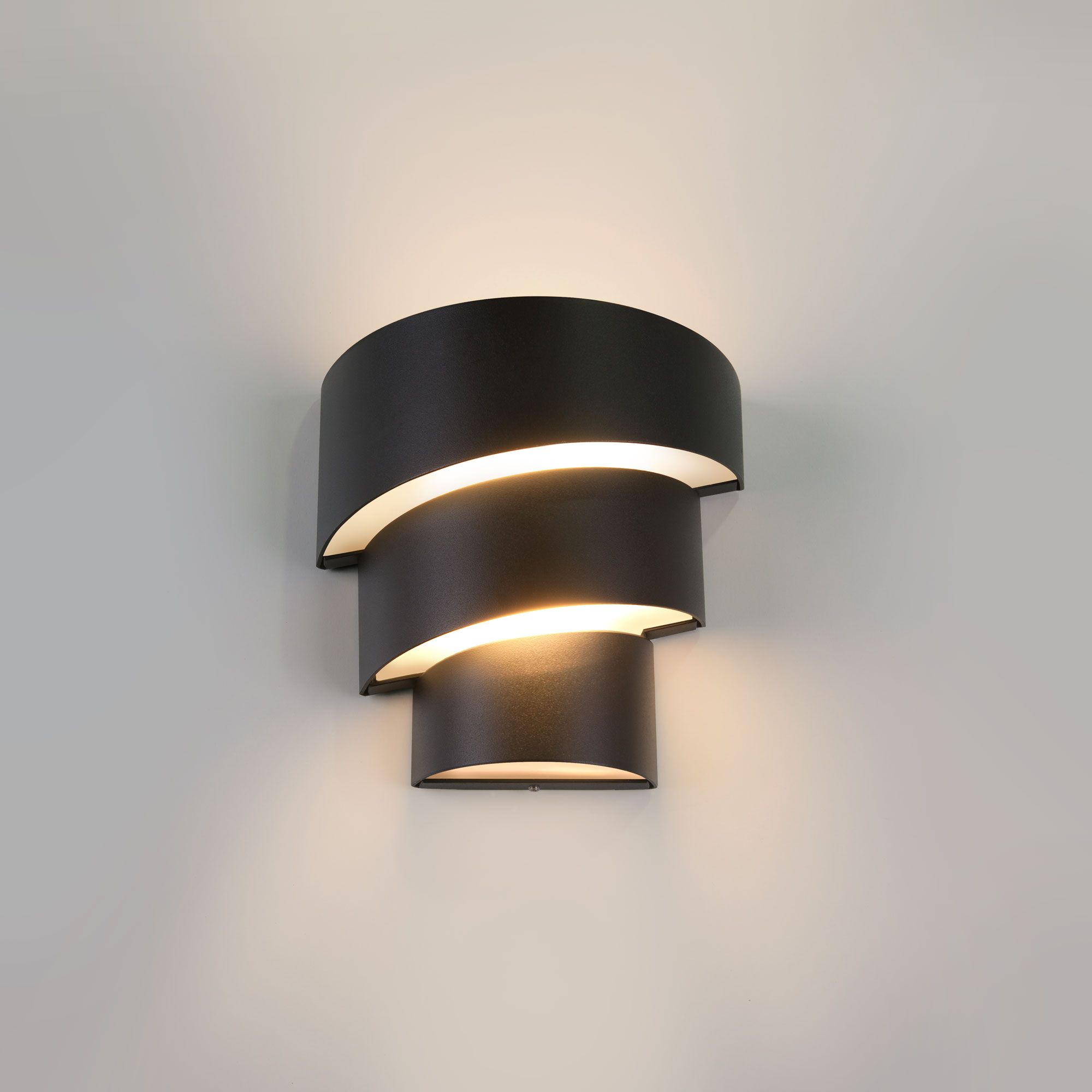 Настенный светодиодный светильник в стиле лофт Elektrostandard Helix 1535 TECHNO LED черный. Фото 1