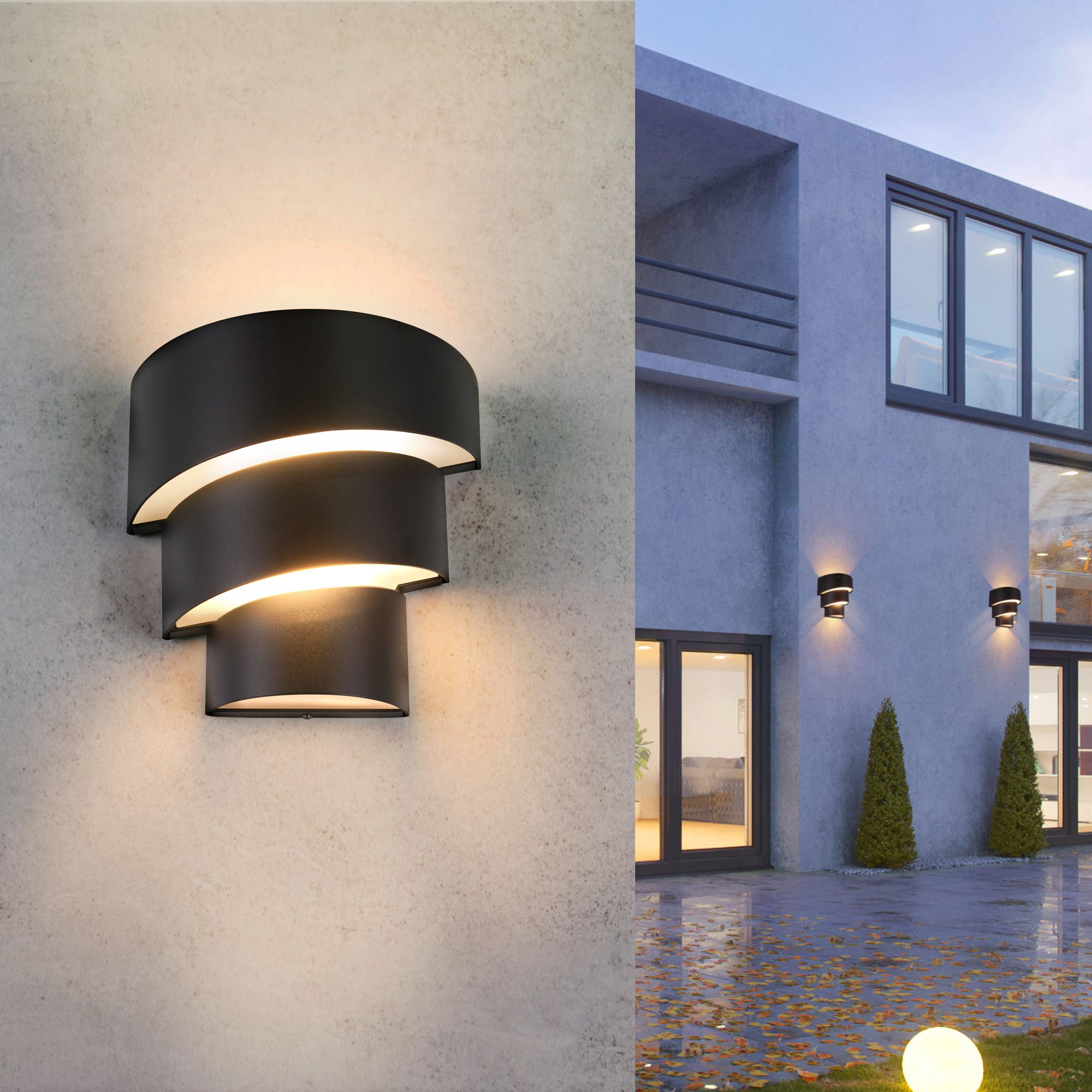 Настенный светодиодный светильник в стиле лофт Elektrostandard Helix 1535 TECHNO LED черный. Фото 2