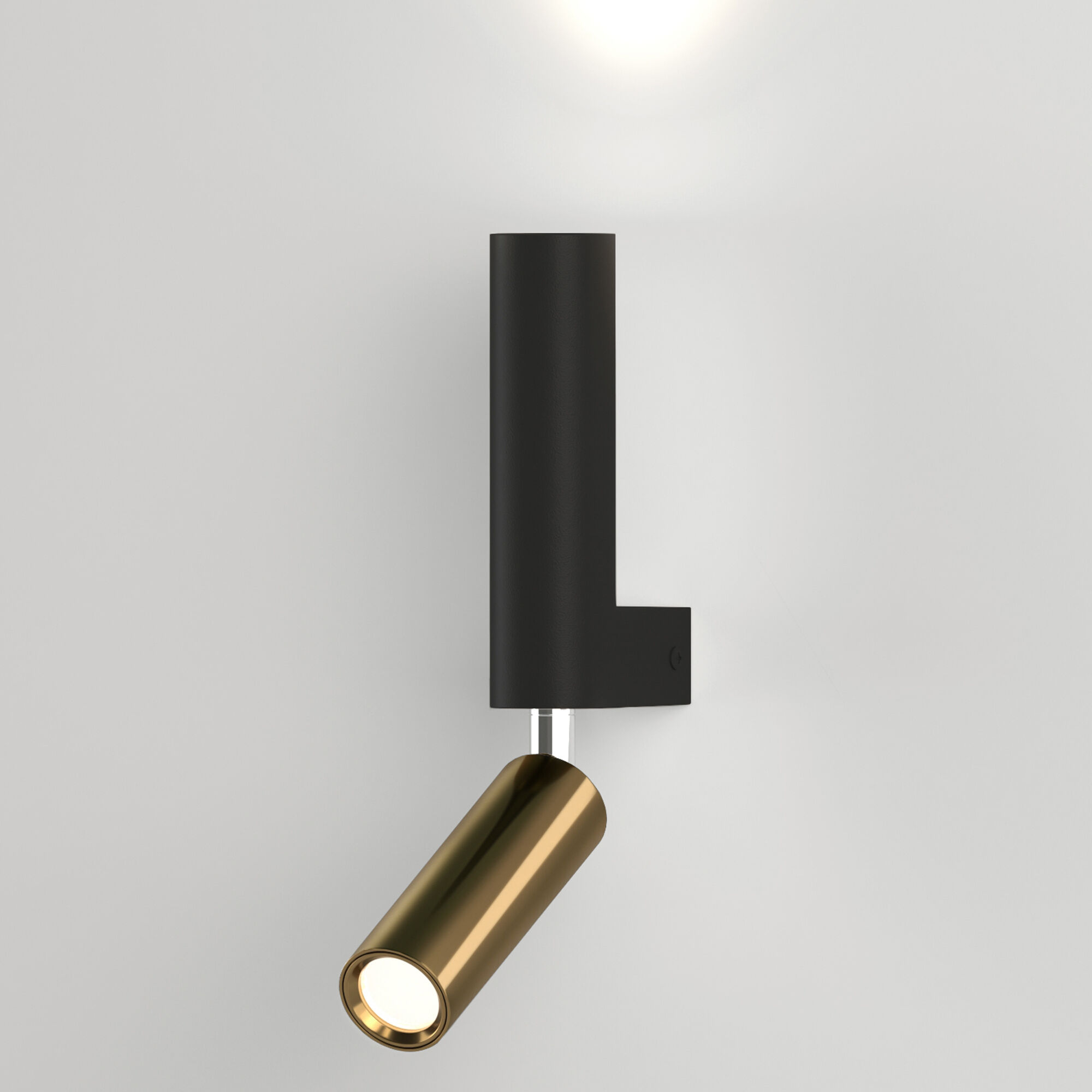 Настенный светодиодный светильник в стиле лофт Eurosvet Pitch 40020/1 LED черный/латунь. Фото 1