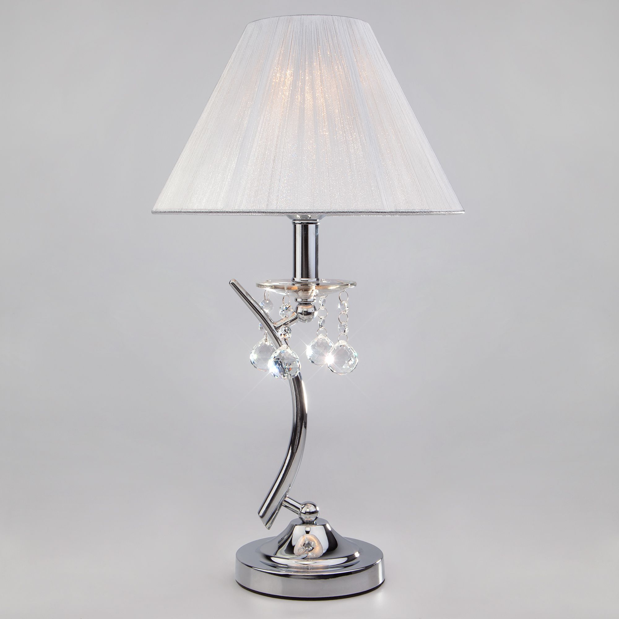 Классическая настольная лампа Eurosvet Odette 1087/1 хром. Фото 1