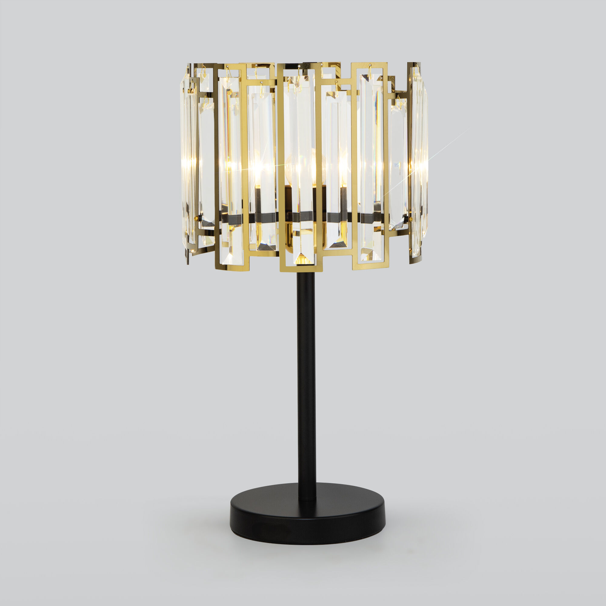 Настольный светильник с хрусталем Bogate's Cella 01148/1 черный/золото. Фото 1
