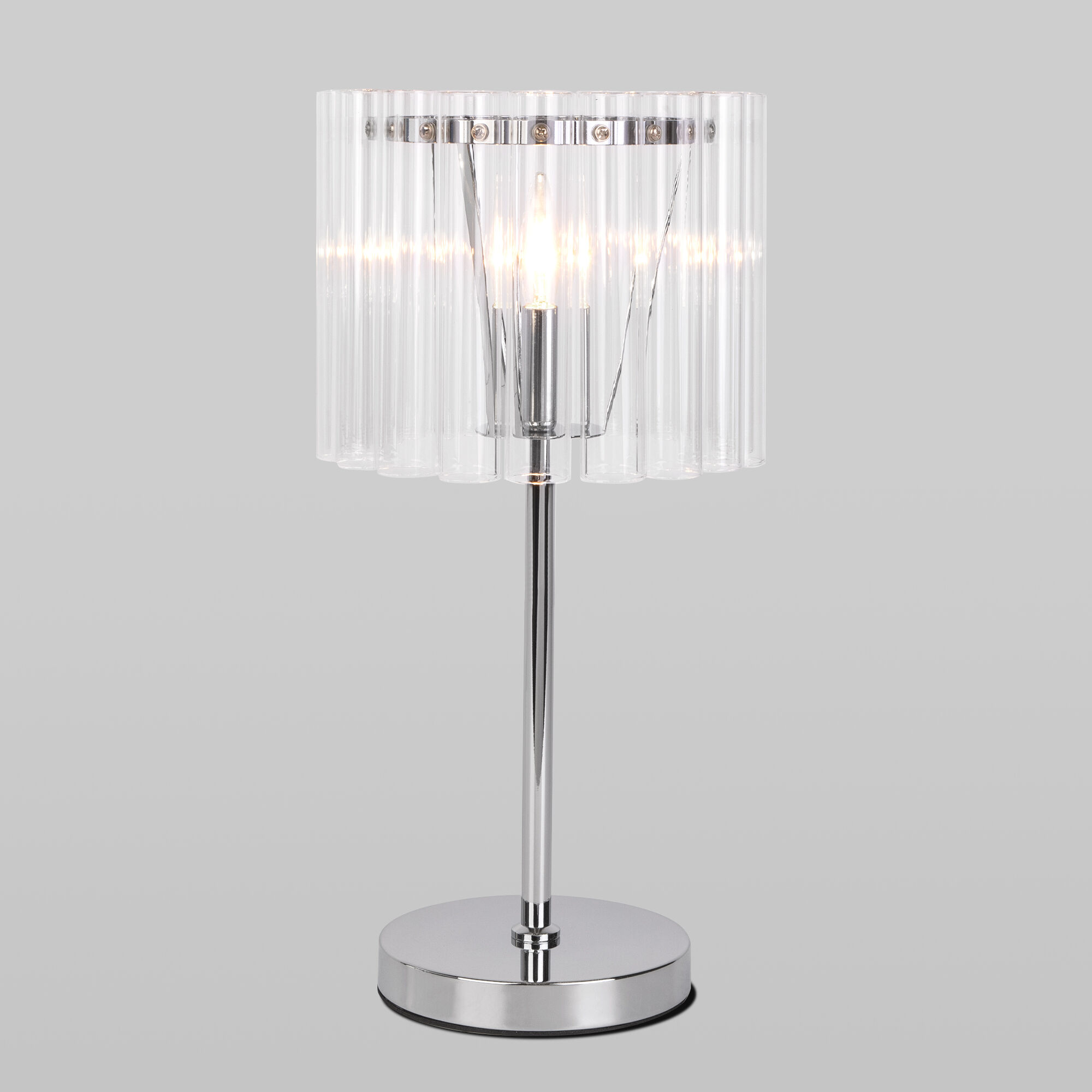 Настольный светильник со стеклянным плафоном Bogate's Flamel 01117/1 хром. Фото 1