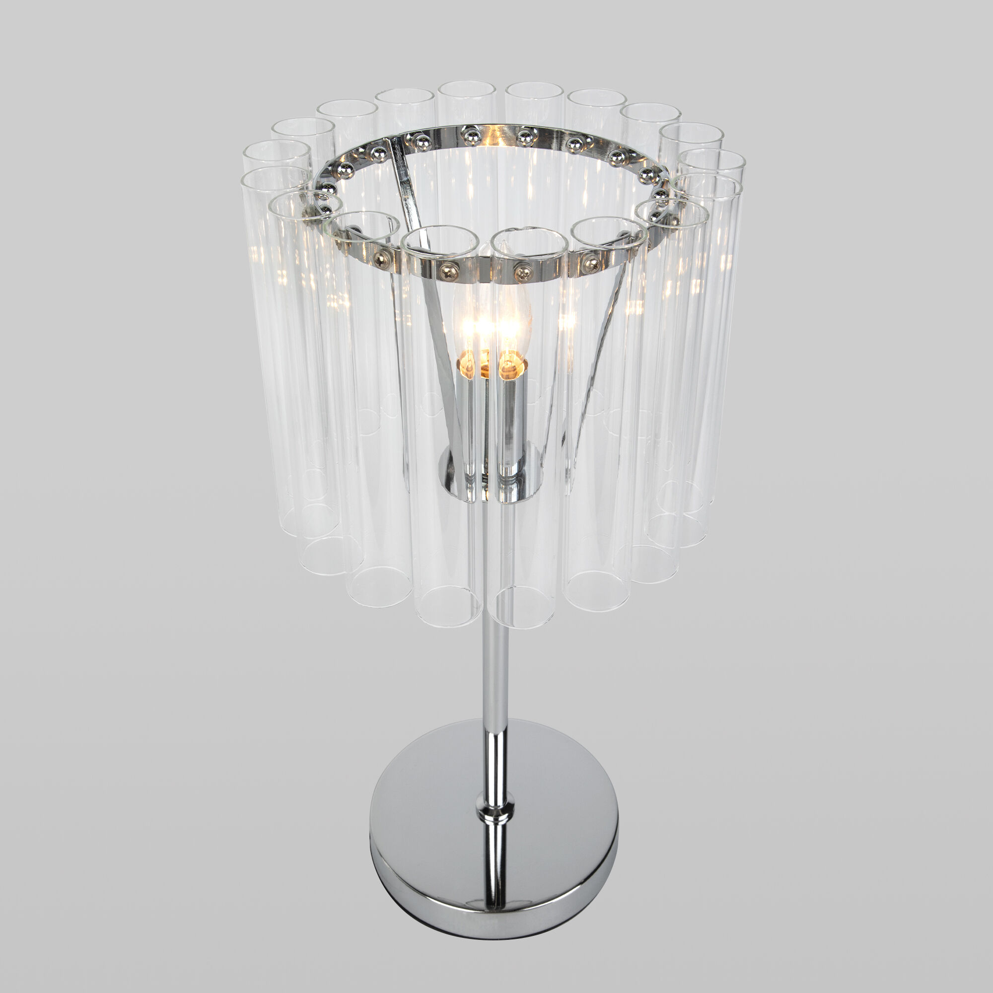Настольный светильник со стеклянным плафоном Bogate's Flamel 01117/1 хром. Фото 3