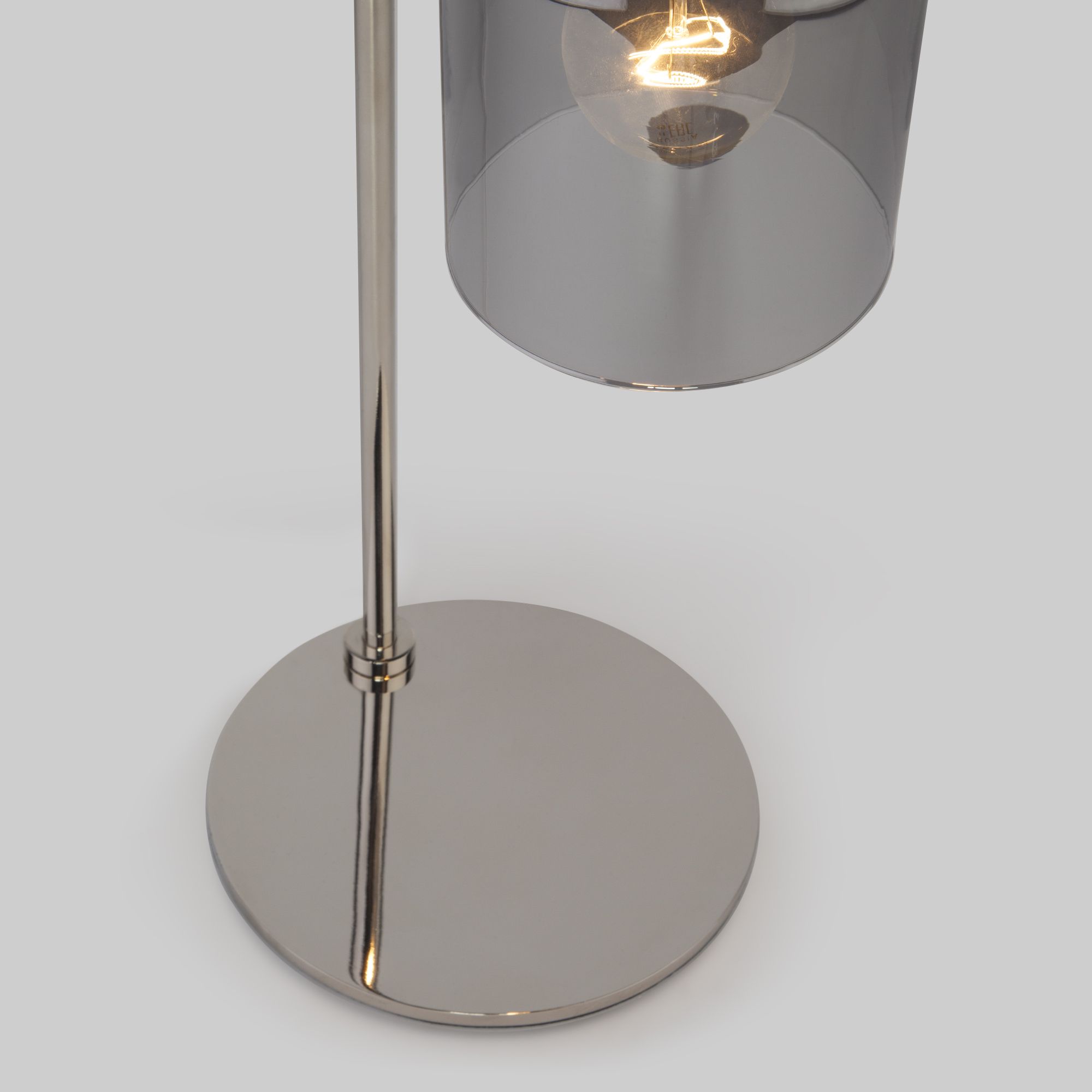 Настольный светильник со стеклянными плафонами Eurosvet Tandem 01084/2 никель. Фото 4