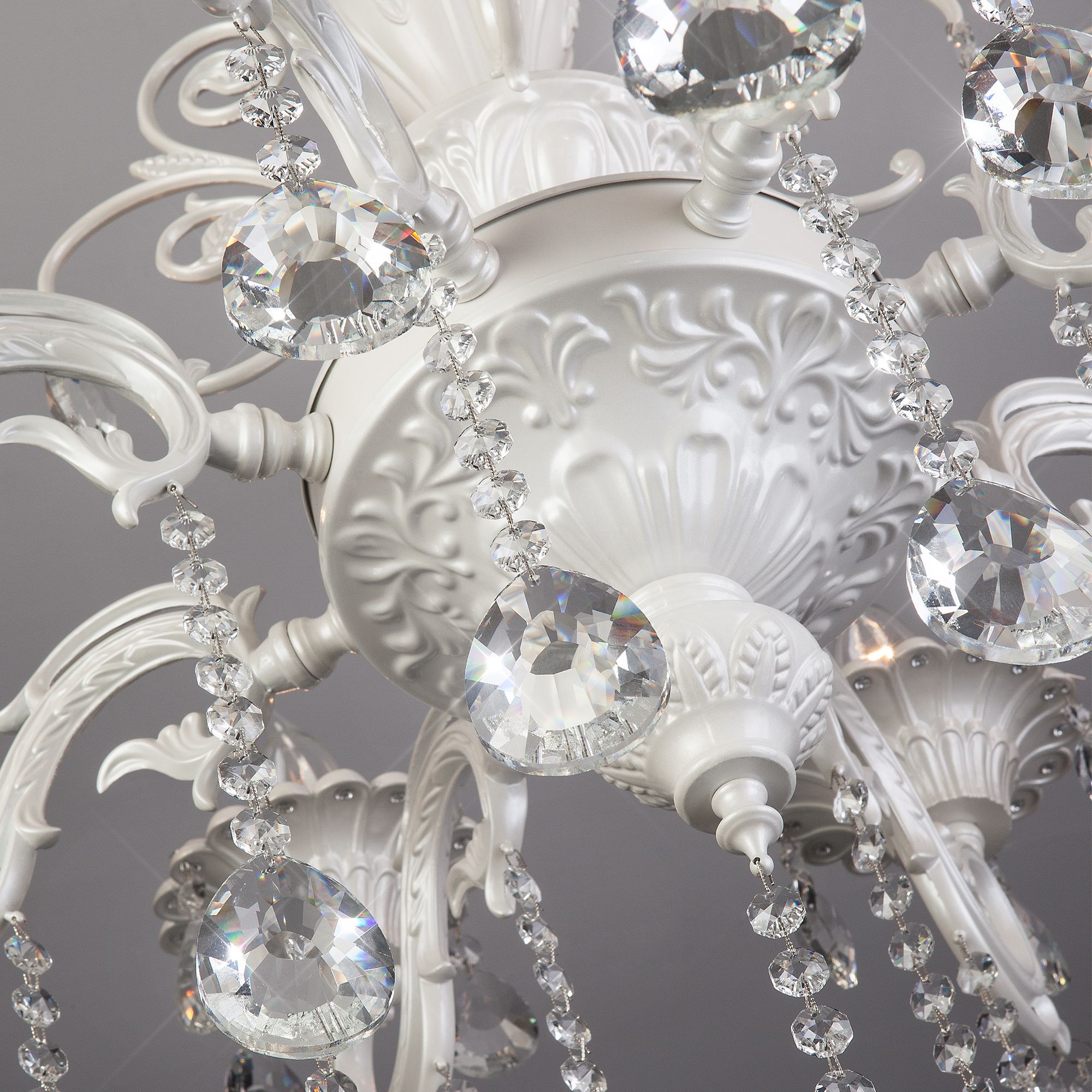 Подвесная люстра с хрусталем Bogate's Tivoli 294/8 белый. Фото 2