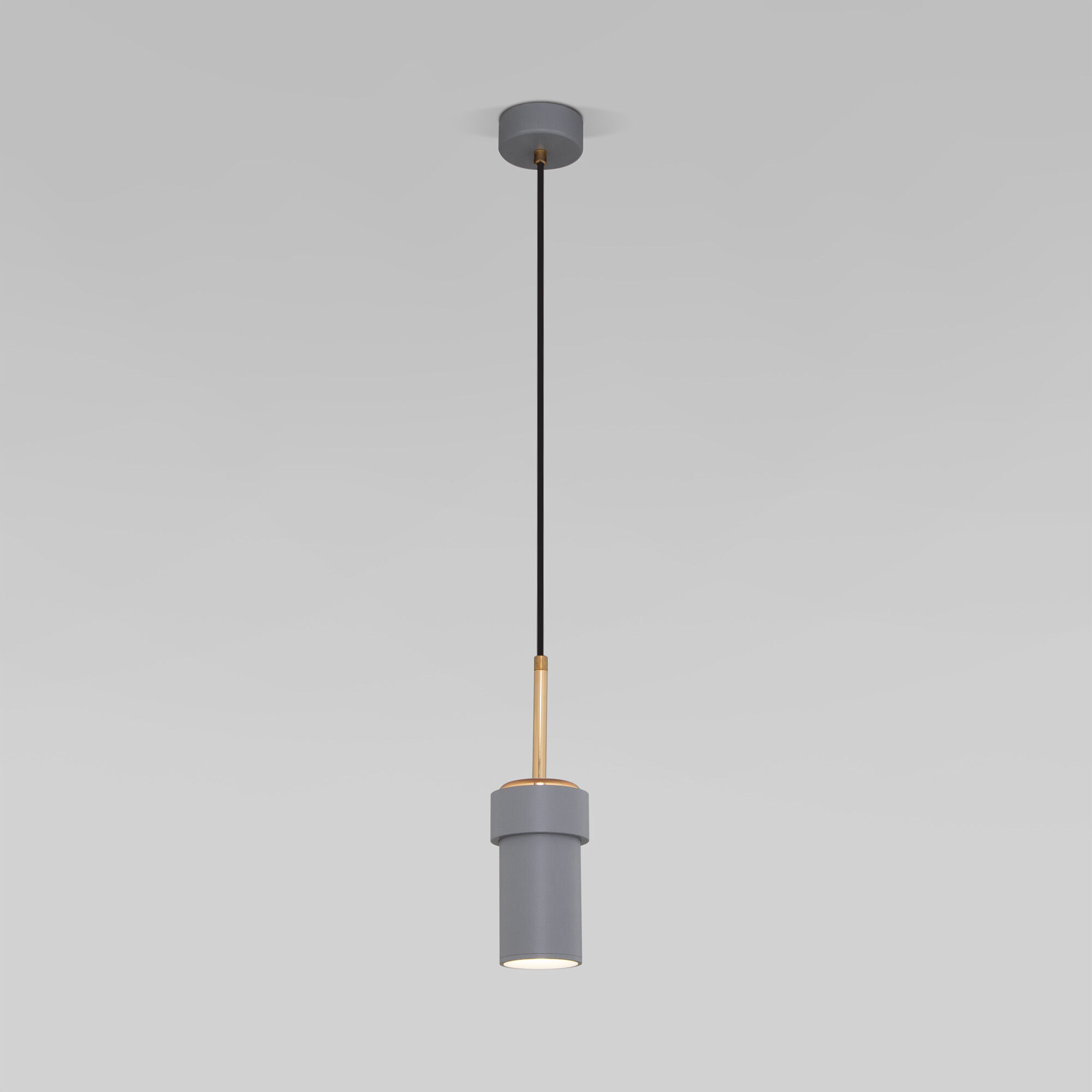 Подвесной светильник с металлическим плафоном Eurosvet Pebble 50264/1 серый. Фото 1