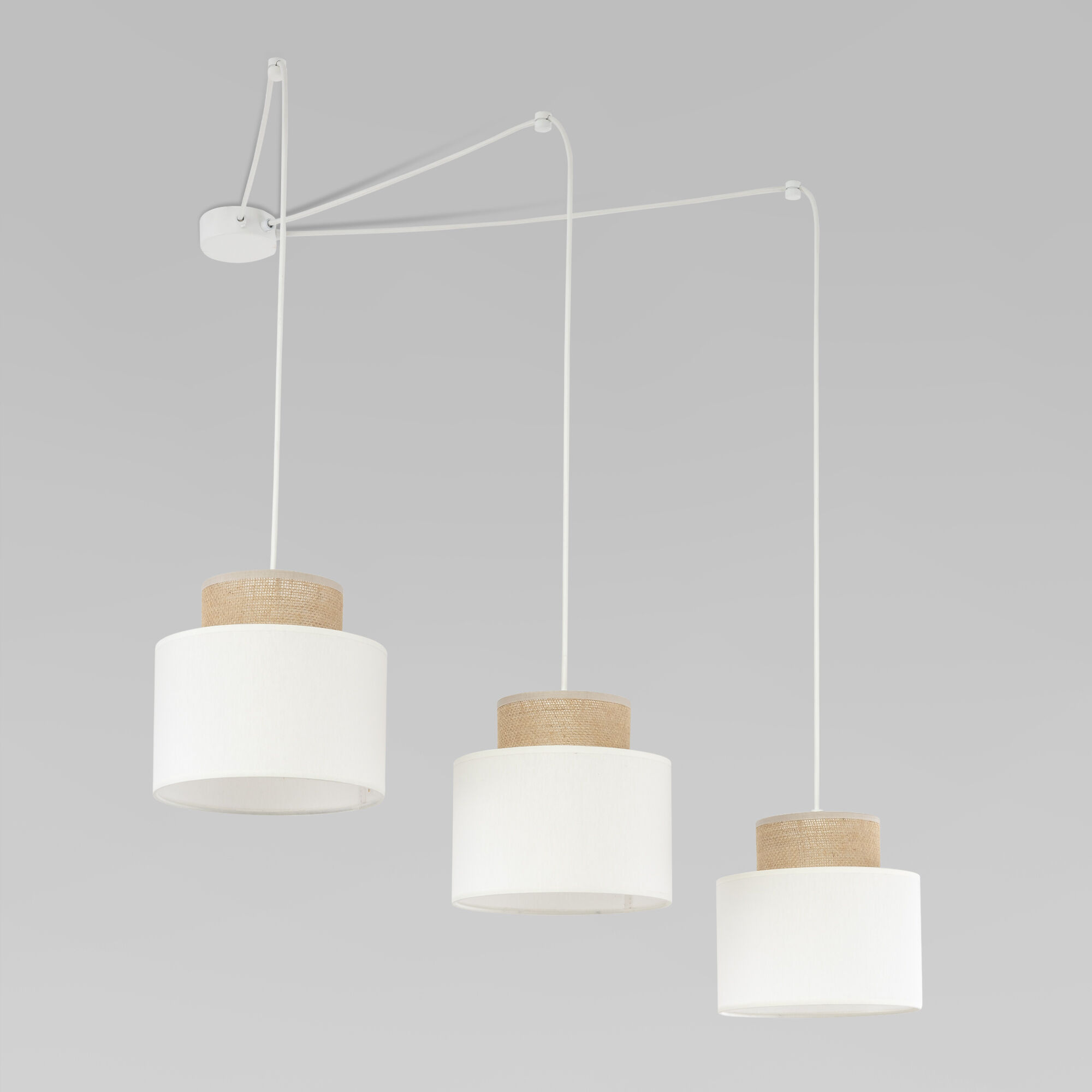 Подвесной светильник с тканевыми абажурами TK Lighting Duo 2345 Duo. Фото 2