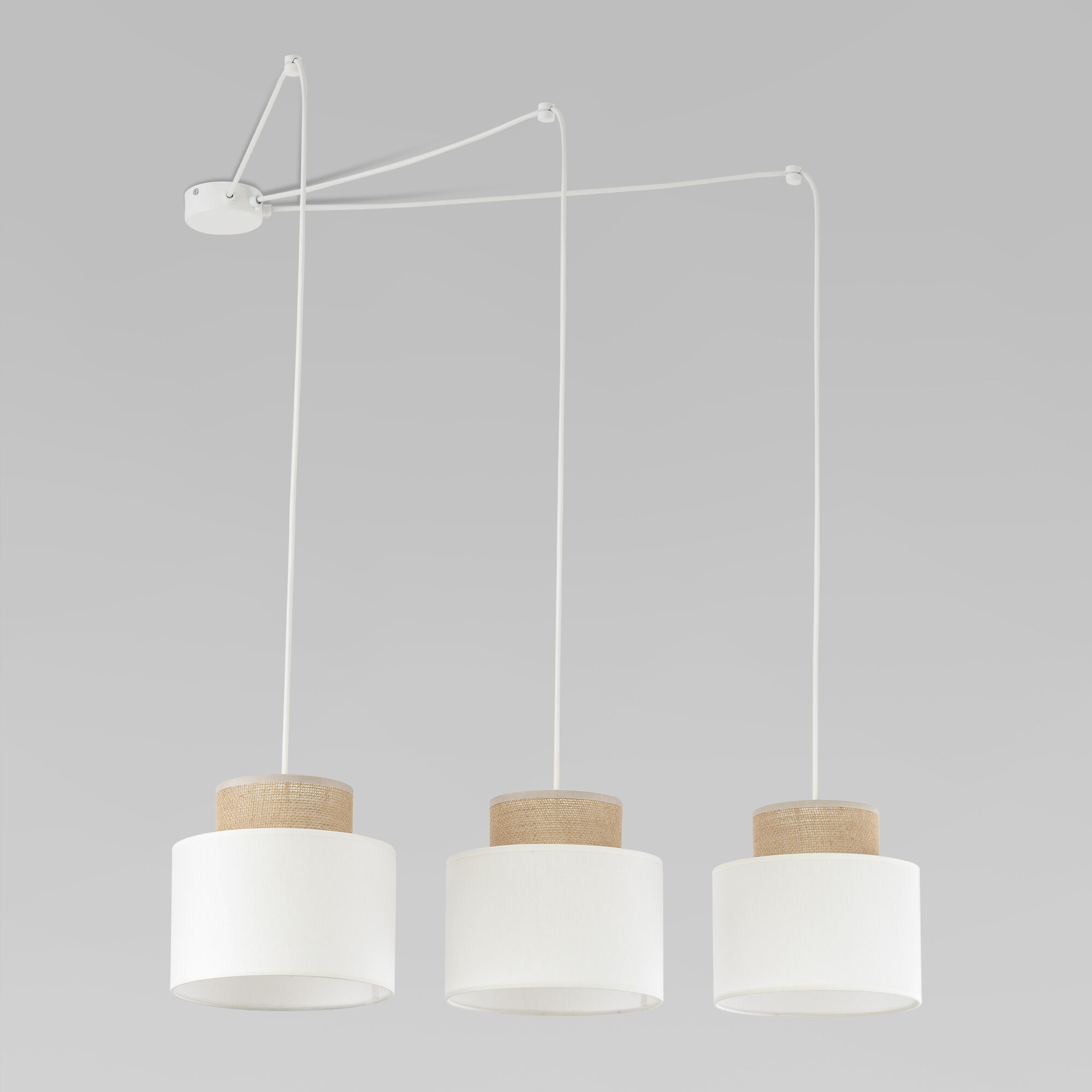 Подвесной светильник с тканевыми абажурами TK Lighting Duo 2345 Duo. Фото 3