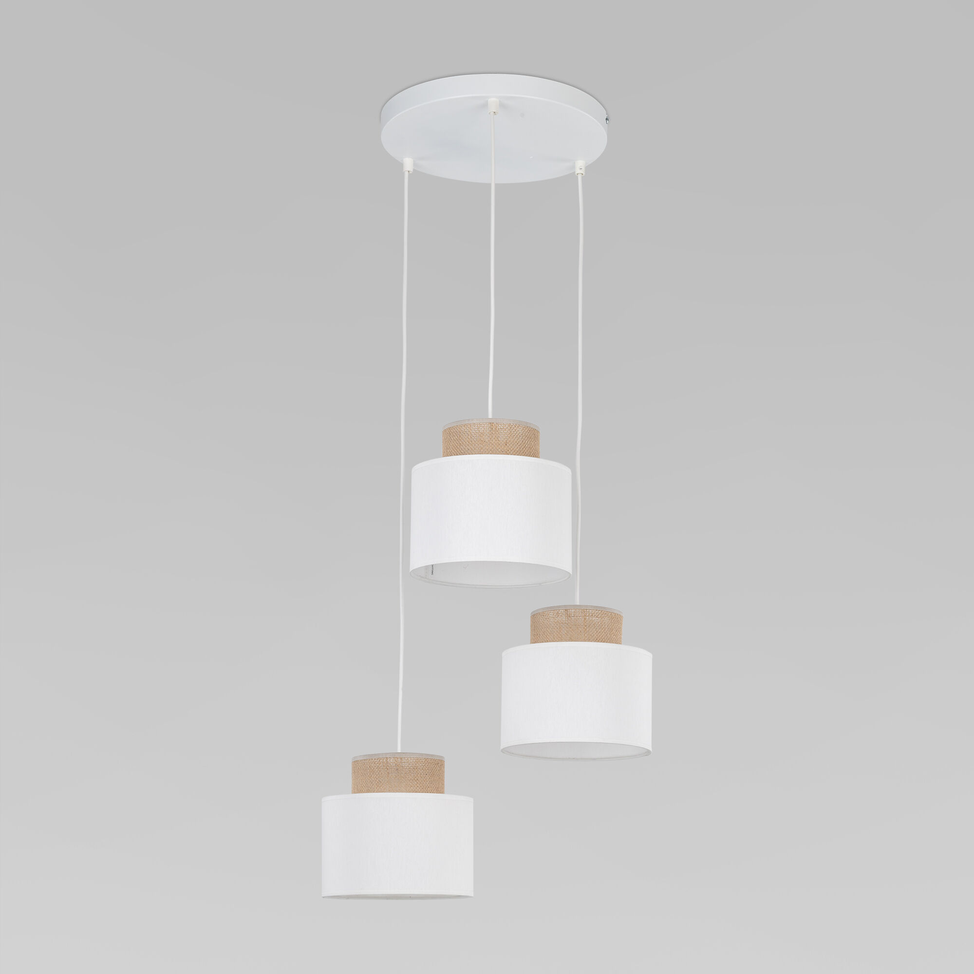 Подвесной светильник с тканевыми абажурами TK Lighting Duo 2594 Duo. Фото 1