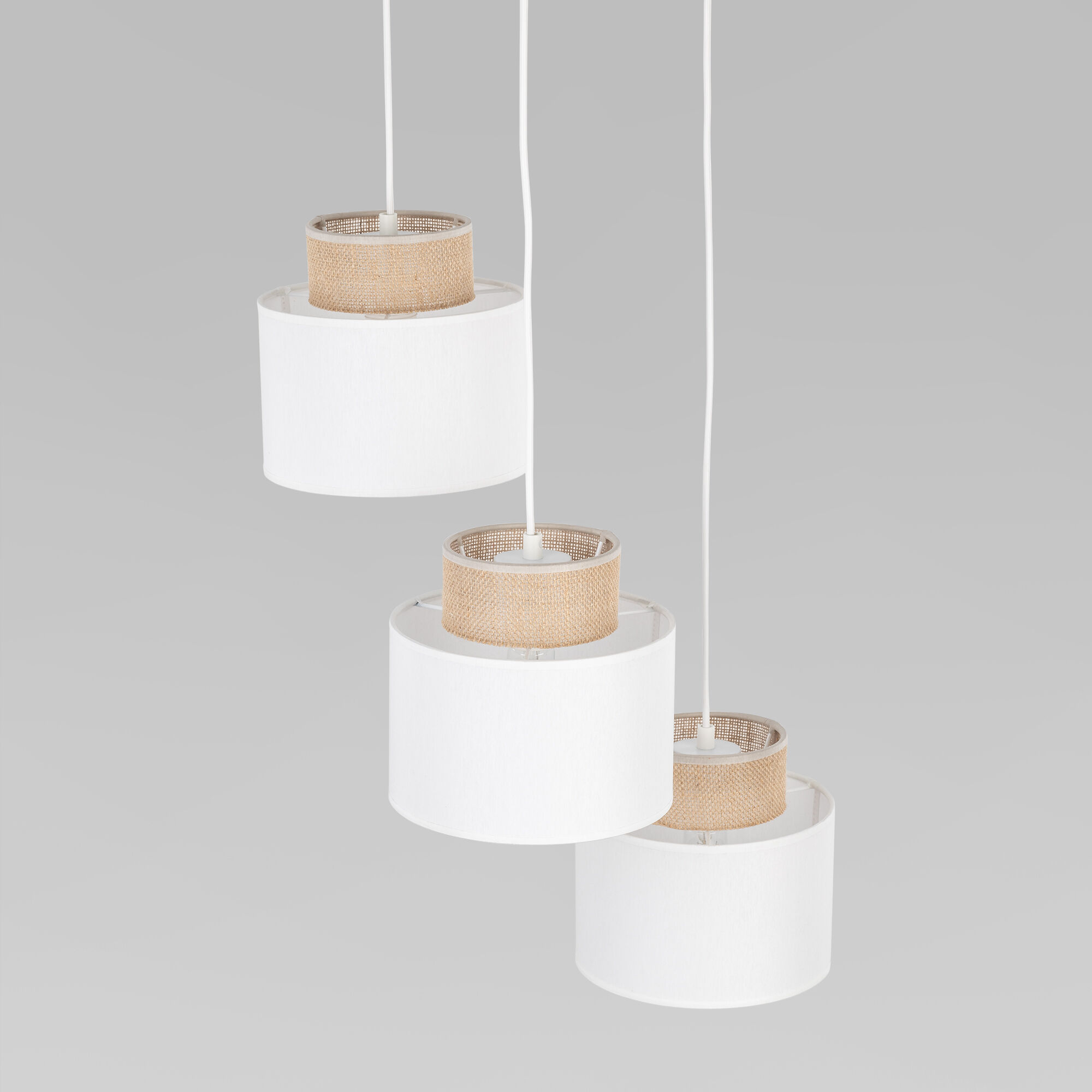 Подвесной светильник с тканевыми абажурами TK Lighting Duo 2594 Duo. Фото 2