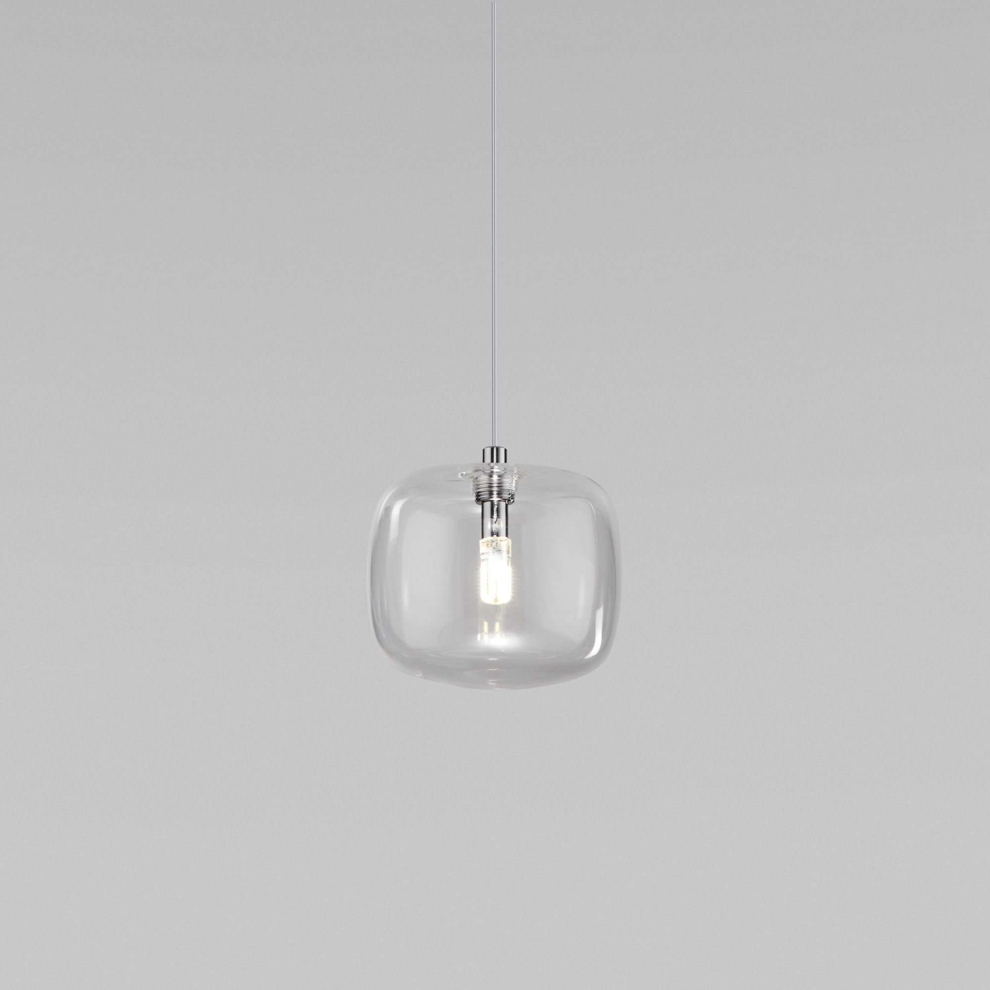 Подвесной светильник со стеклянным плафоном Eurosvet Jar 50128/1 хром. Фото 1