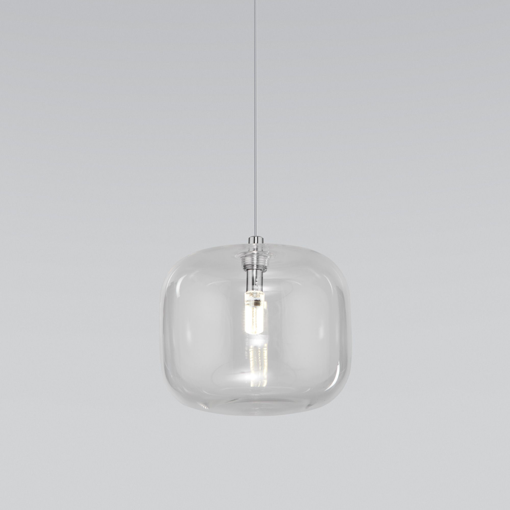 Подвесной светильник со стеклянным плафоном Eurosvet Jar 50129/1 хром. Фото 1