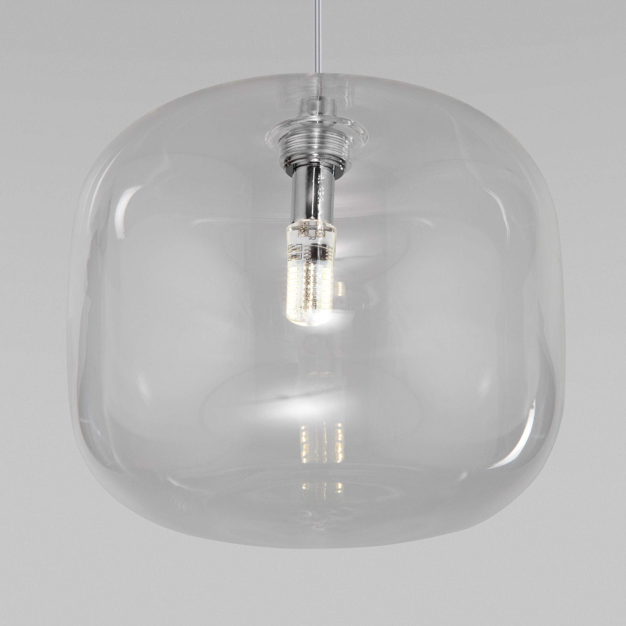 Подвесной светильник со стеклянным плафоном Eurosvet Jar 50129/1 хром. Фото 2