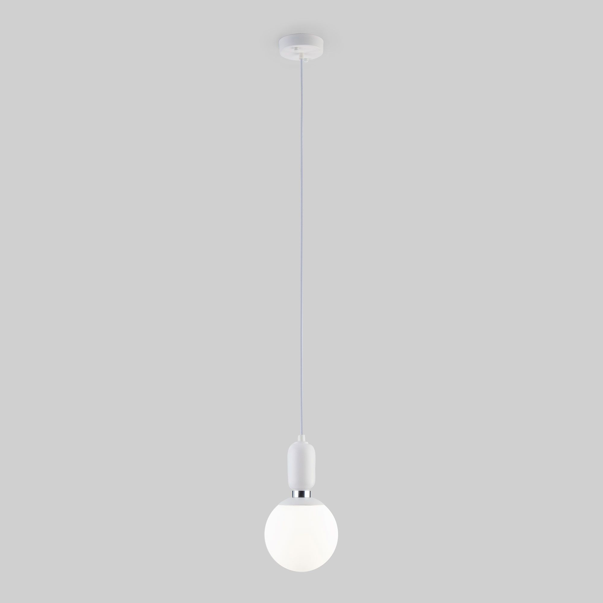 Подвесной светильник со стеклянным плафоном Eurosvet Bubble 50151/1 белый. Фото 2