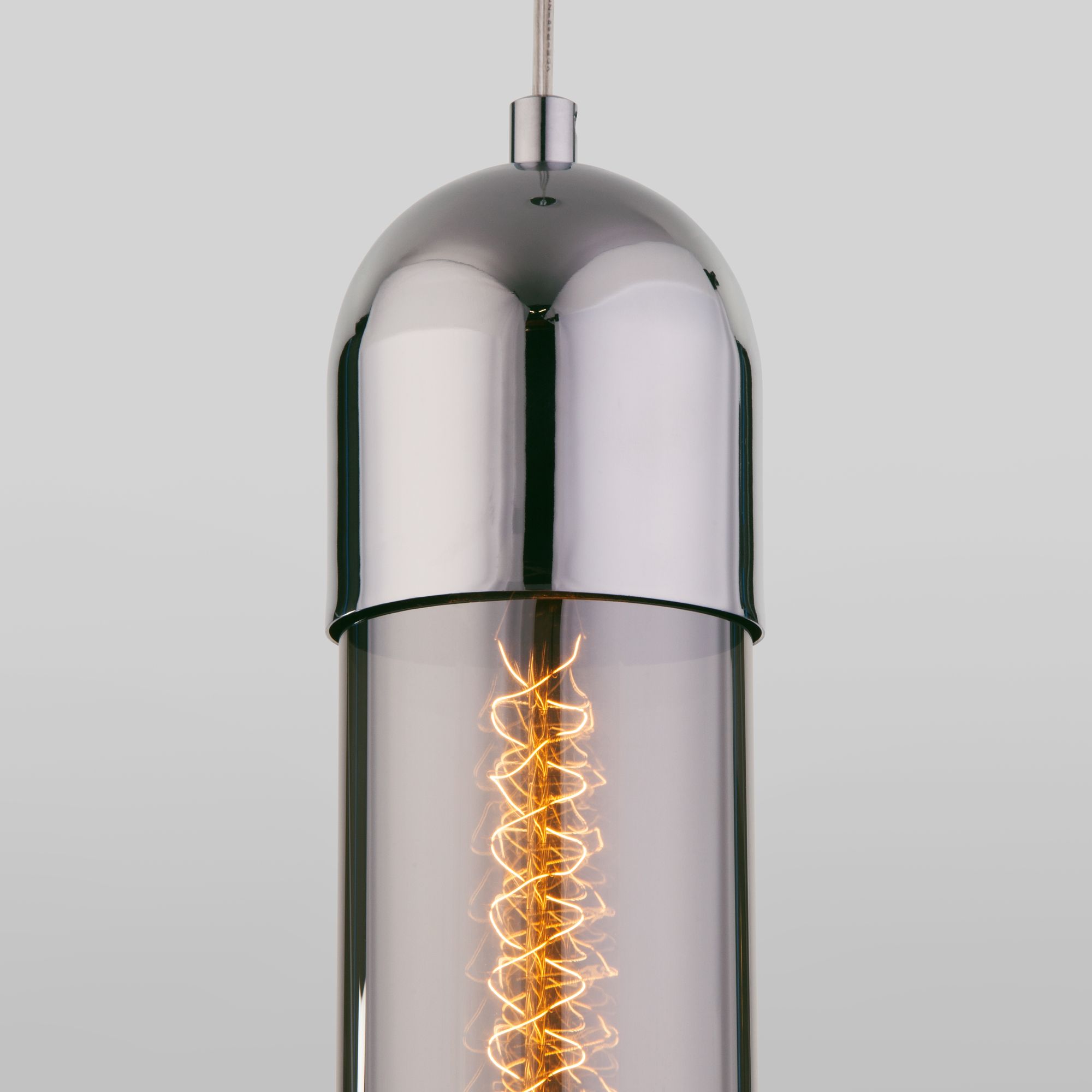 Подвесной светильник со стеклянным плафоном Eurosvet Airon 50180/1 дымчатый. Фото 2