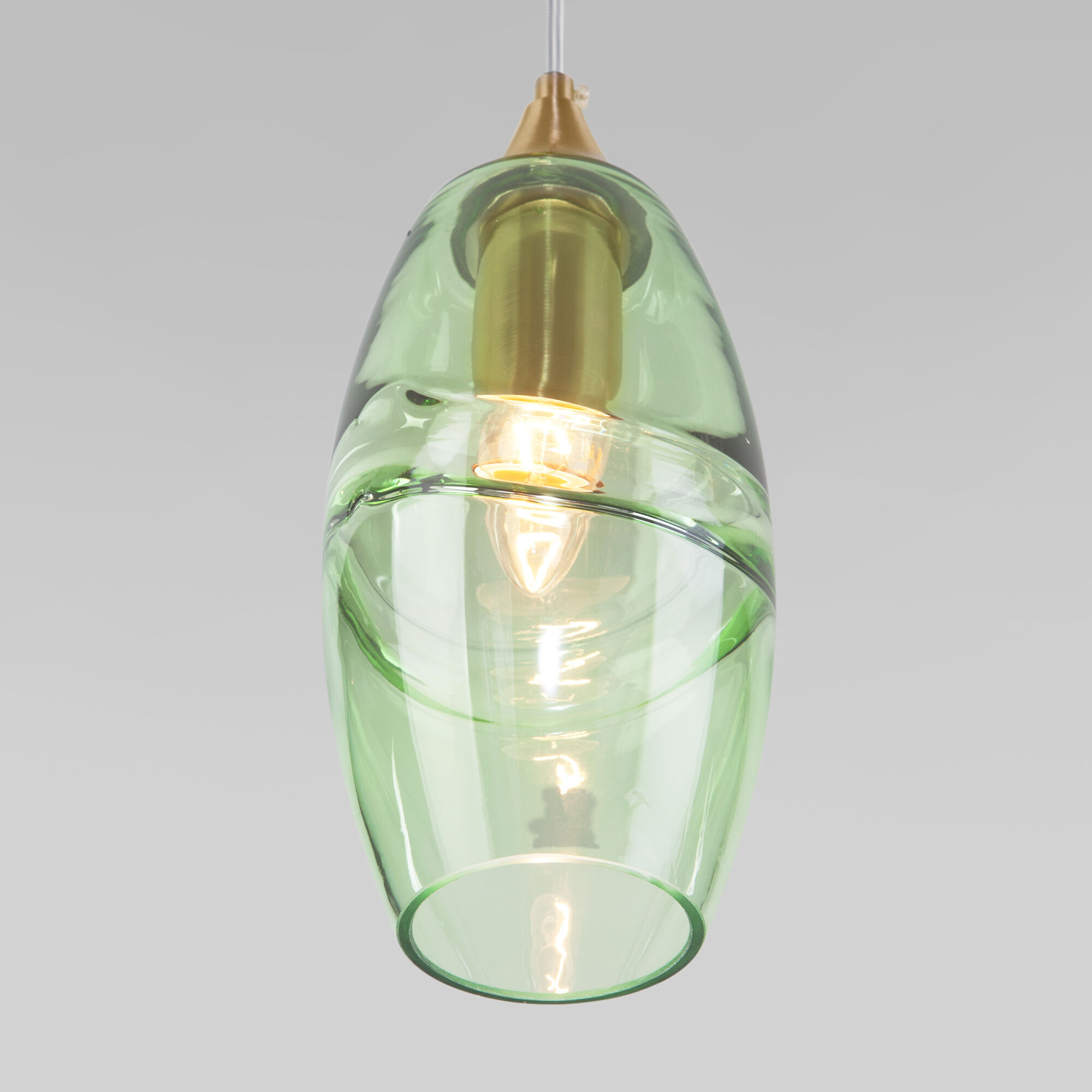 Подвесной светильник со стеклянным плафоном Eurosvet Lotus 50222/1 зеленый. Фото 3
