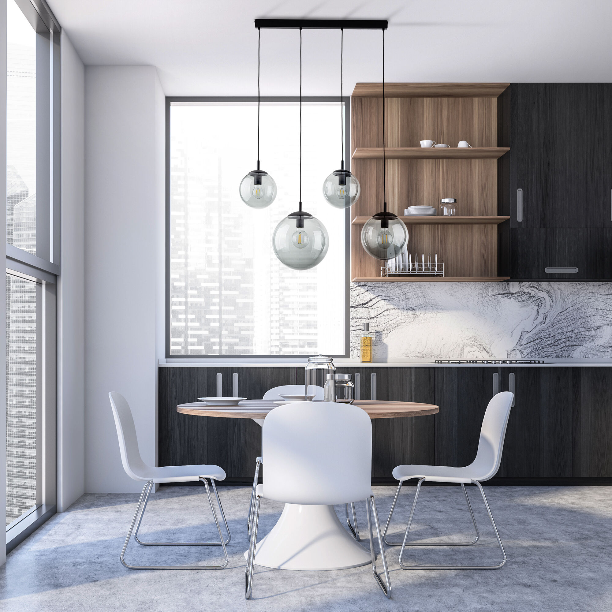 Подвесной светильник со стеклянными плафонами TK Lighting Esme 15381 Esme. Фото 3
