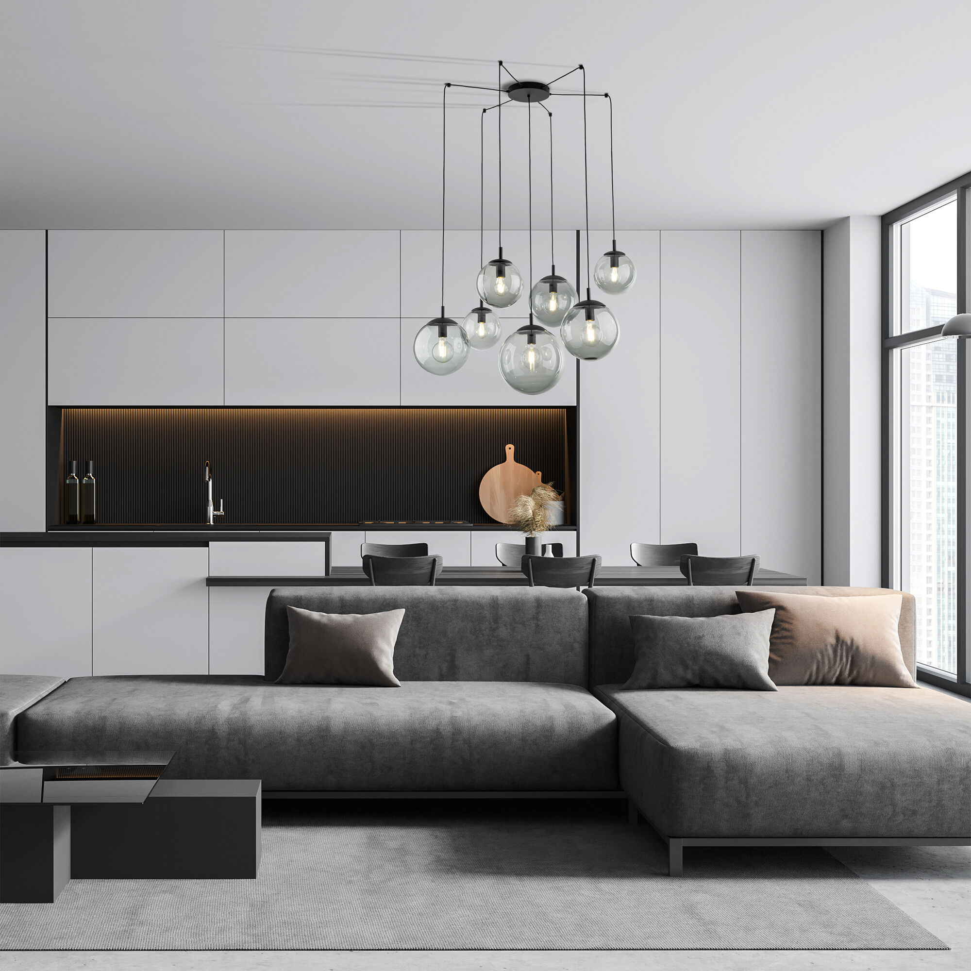 Подвесной светильник со стеклянными плафонами TK Lighting Esme 15385 Esme. Фото 3