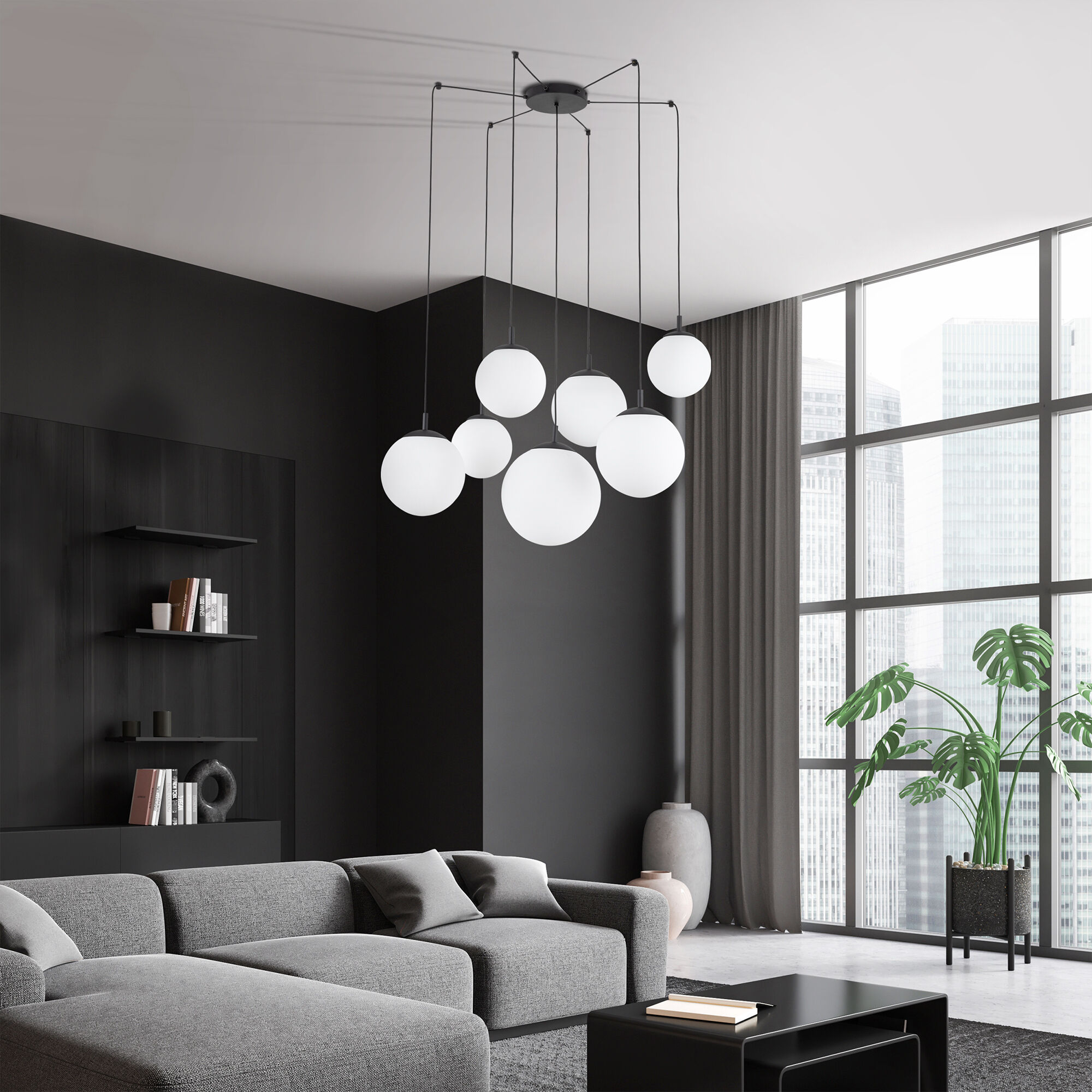 Подвесной светильник со стеклянными плафонами TK Lighting Esme 4794 Esme. Фото 3