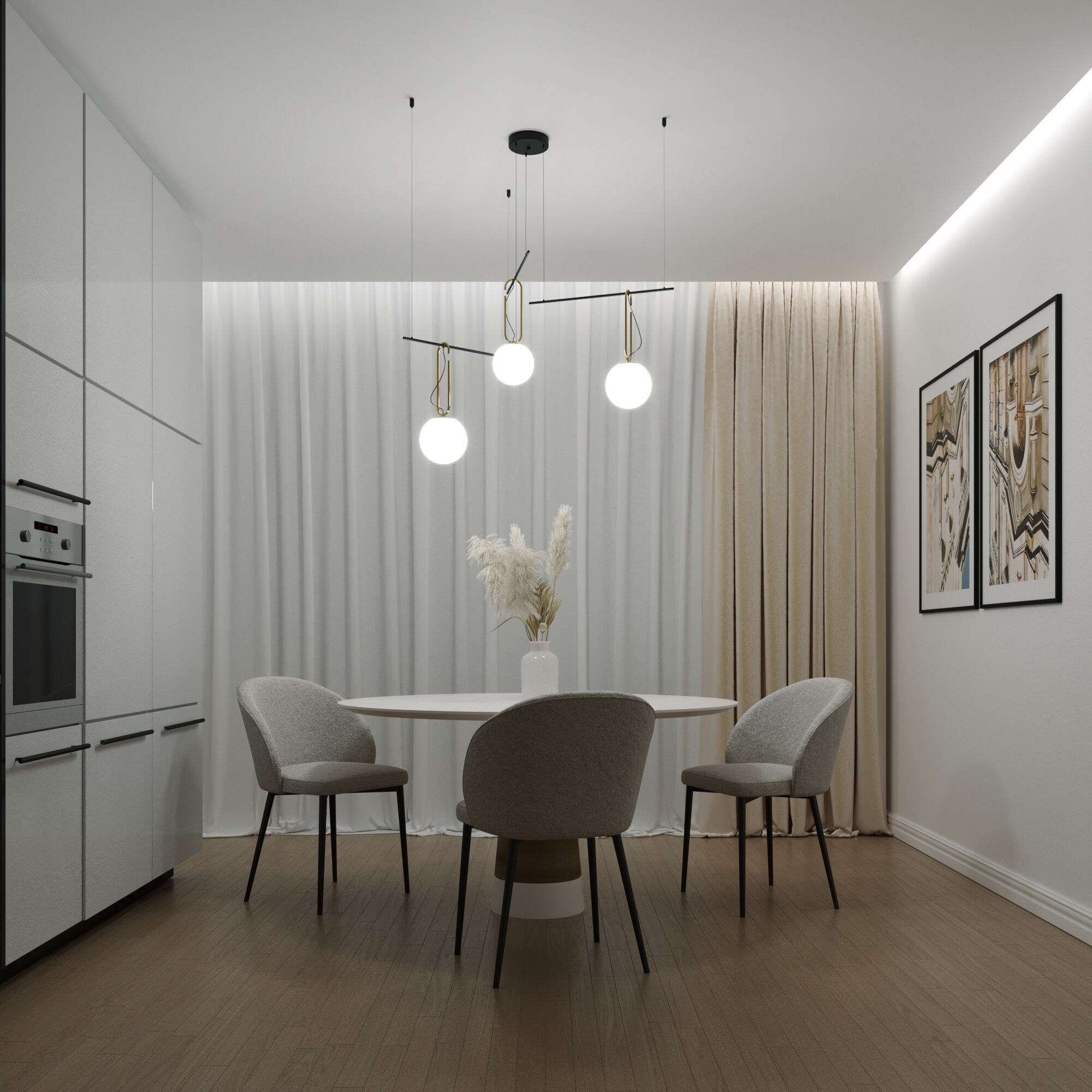 Подвесной светильник со стеклянными плафонами Smart Eurosvet Riche 70143/3 Smart. Фото 4