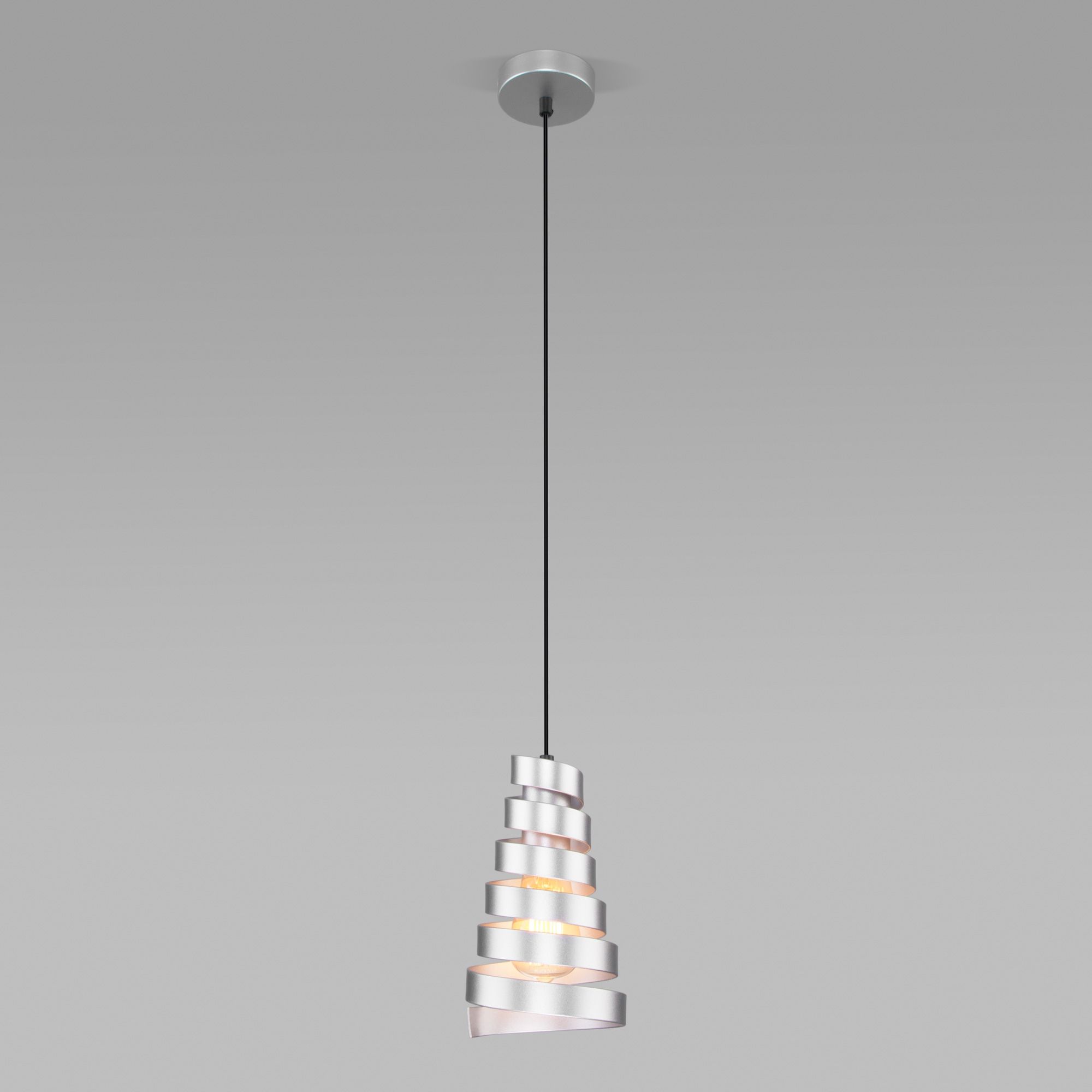 Подвесной светильник в стиле лофт Eurosvet Storm 50058/1 серебро. Фото 2