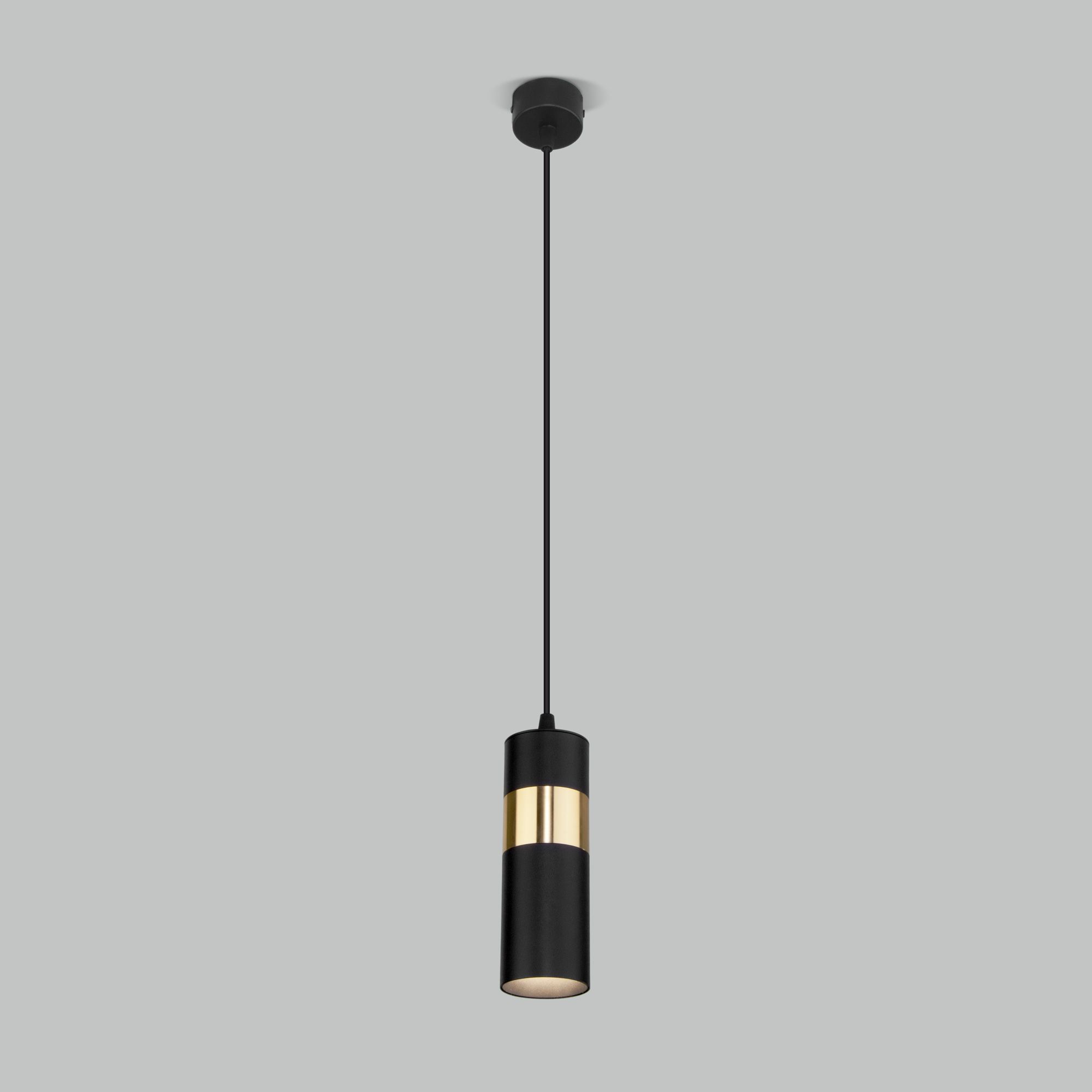Подвесной светильник в стиле лофт Eurosvet Viero 50096/1 черный/золото. Фото 4
