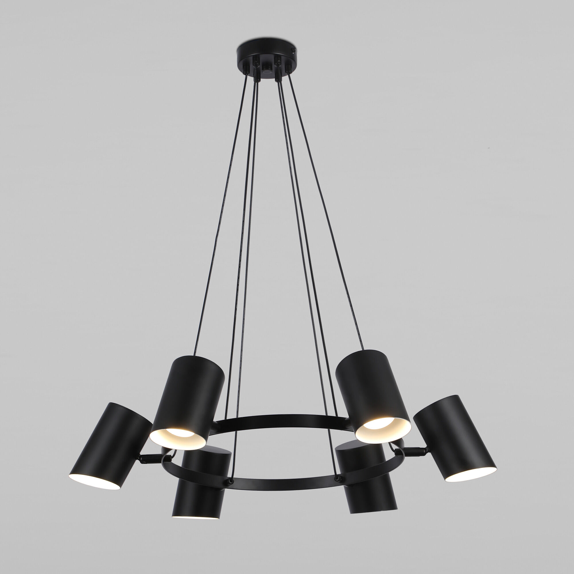 Подвесной светильник в стиле лофт Eurosvet Splay 70147/6 черный. Фото 1
