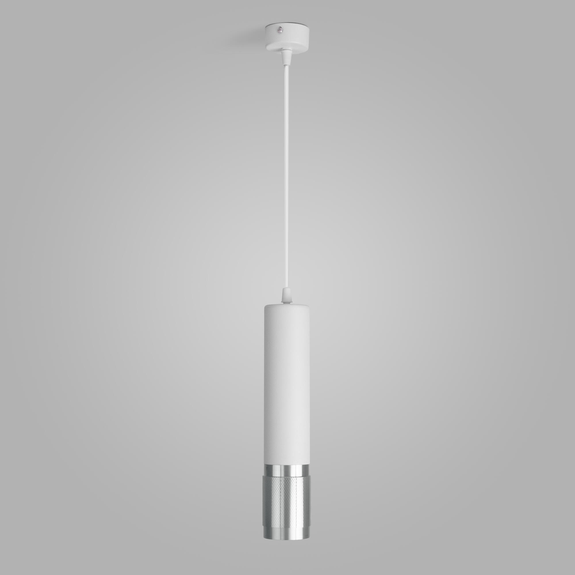 Подвесной светильник в стиле лофт Eurosvet Tony DLN108 GU10 белый/серебро. Фото 2