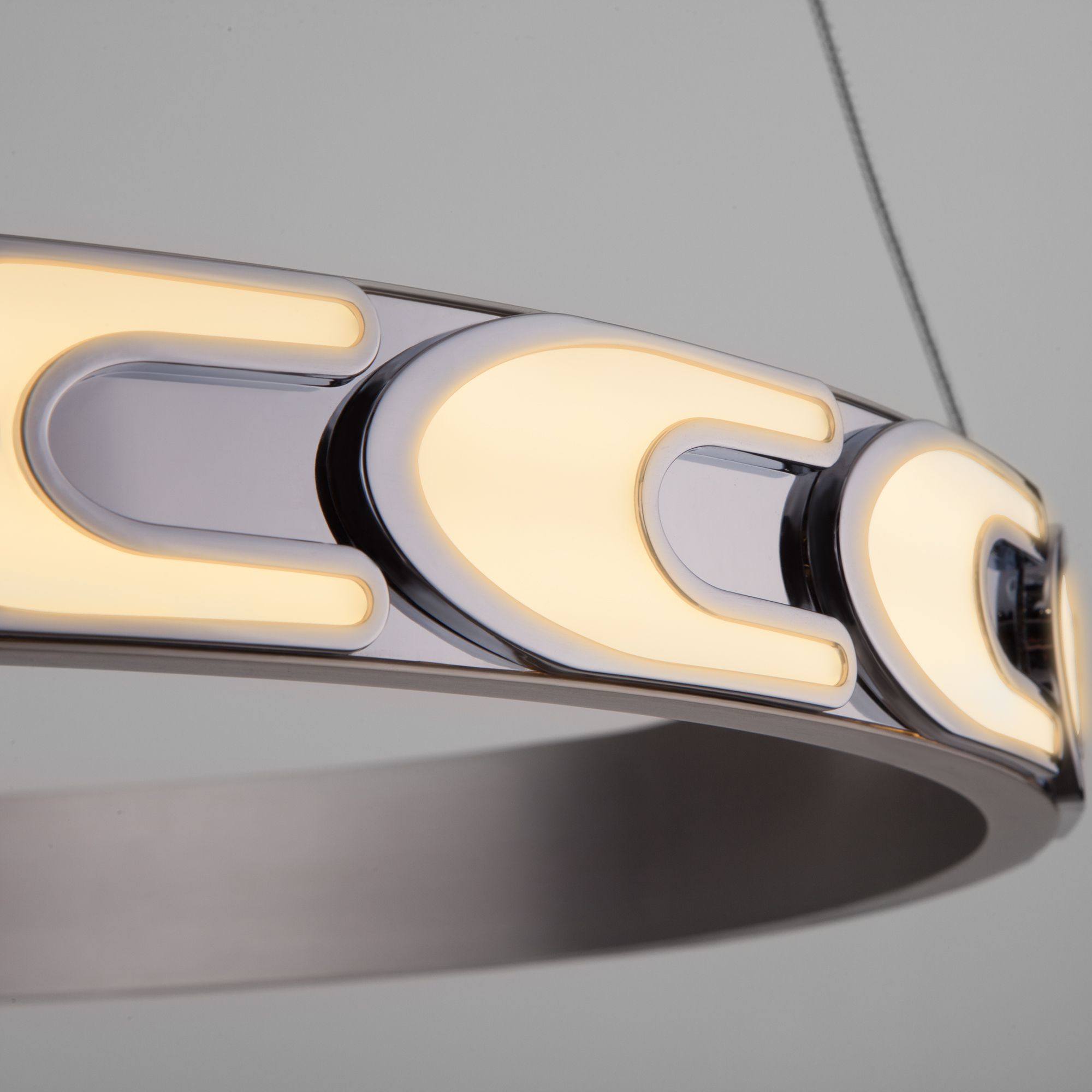Подвесной светодиодный светильник с регулировкой цветовой температуры и яркости Eurosvet Chain 90164/1 сатин-никель. Фото 4