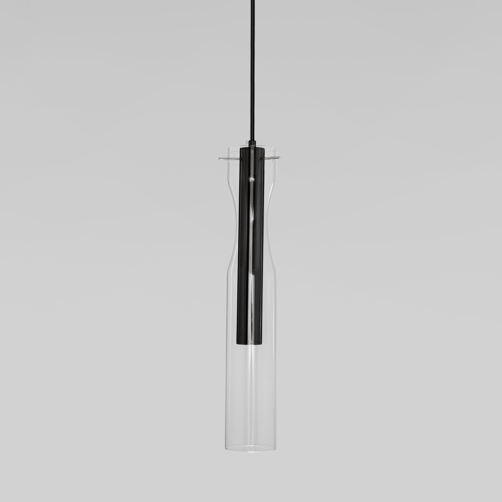 Подвесной светодиодный светильник со стеклянным плафоном Eurosvet Swan 50253/1 LED черный. Фото 3
