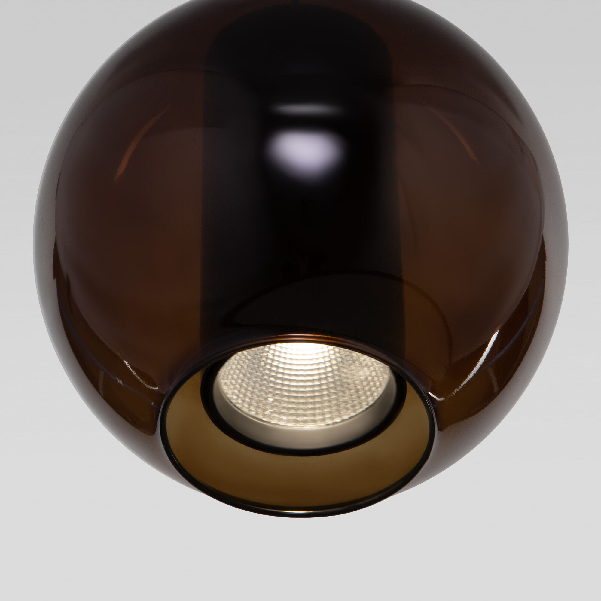 Подвесной светодиодный светильник со стеклянным плафоном Eurosvet Cobble 50258/1 LED шоколад. Фото 3