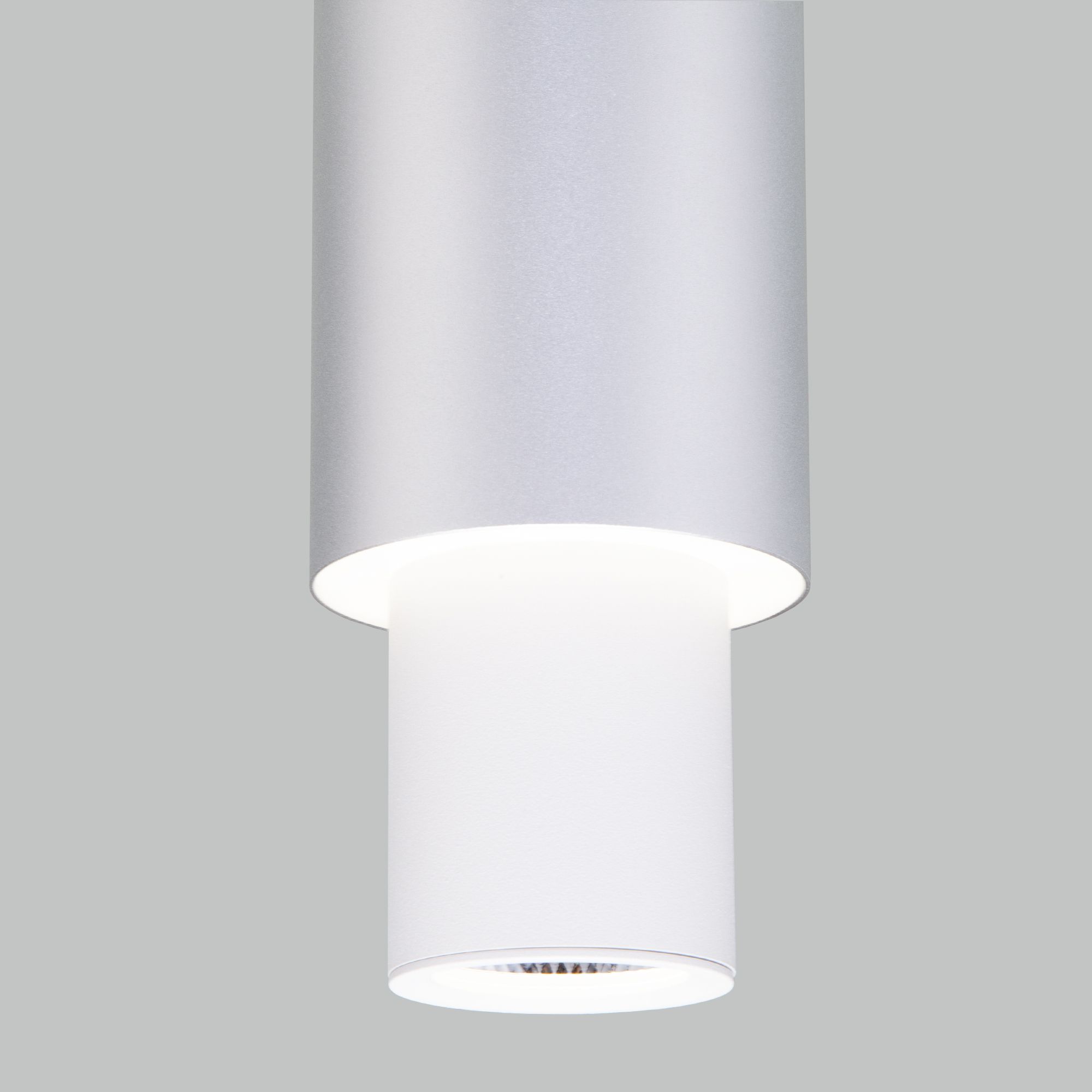 Подвесной светодиодный светильник в стиле лофт Eurosvet Bento 50204/1 LED белый / серебро. Фото 2