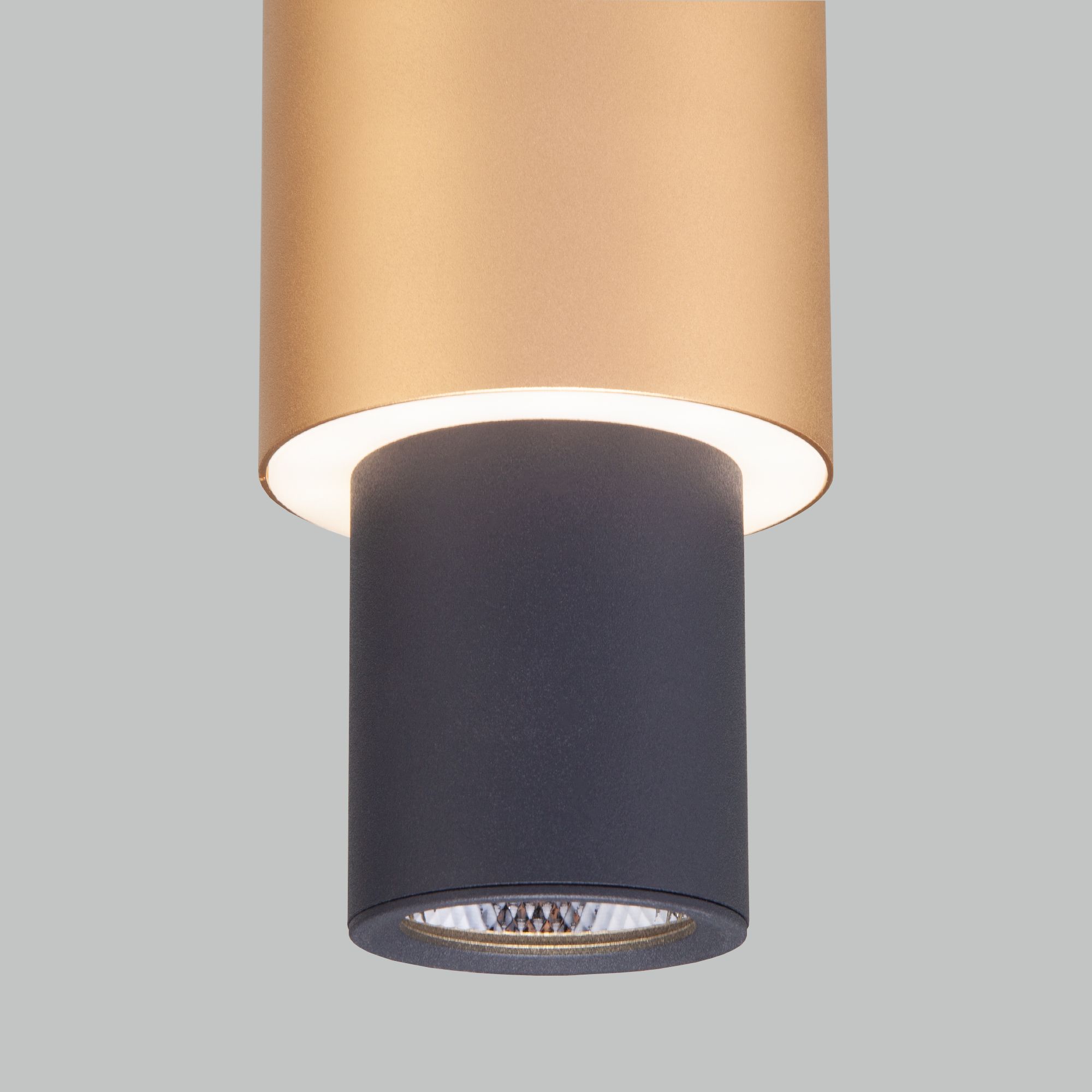 Подвесной светодиодный светильник в стиле лофт Eurosvet Bento 50204/1 LED черный / золото. Фото 3