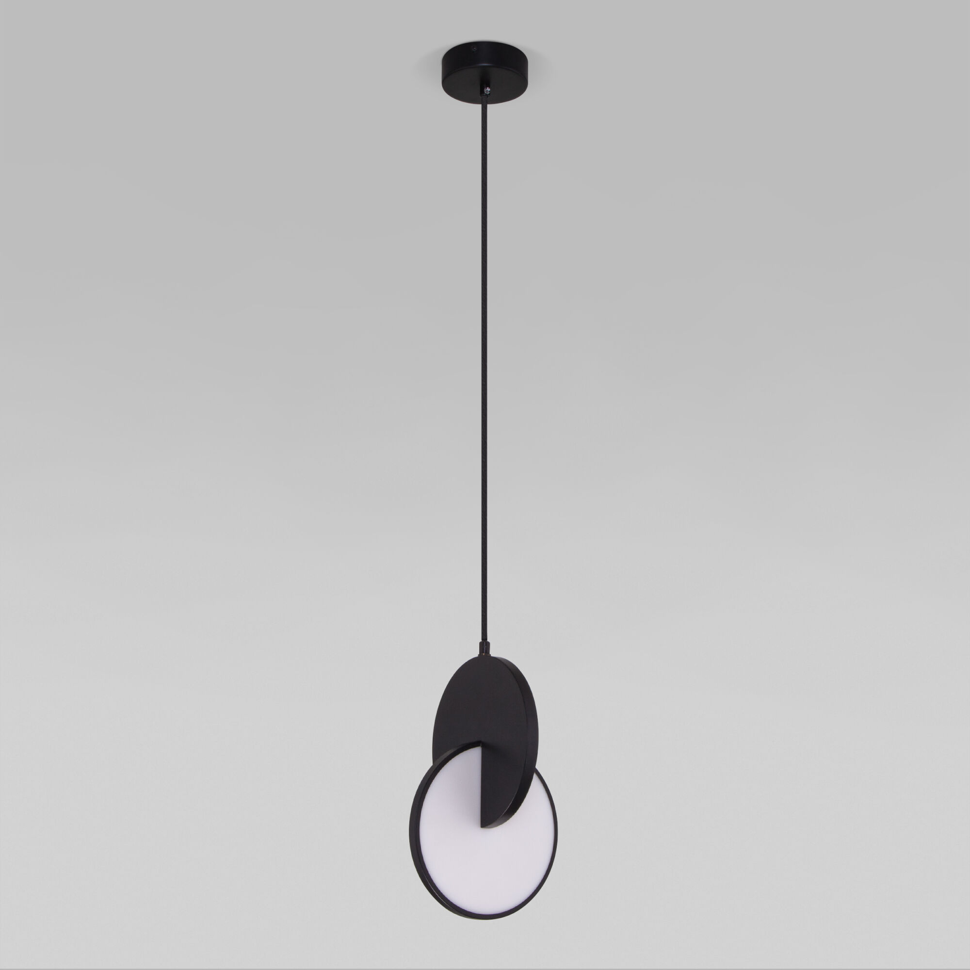 Подвесной светодиодный светильник в стиле лофт Eurosvet Lang 50225/1 LED черный. Фото 5